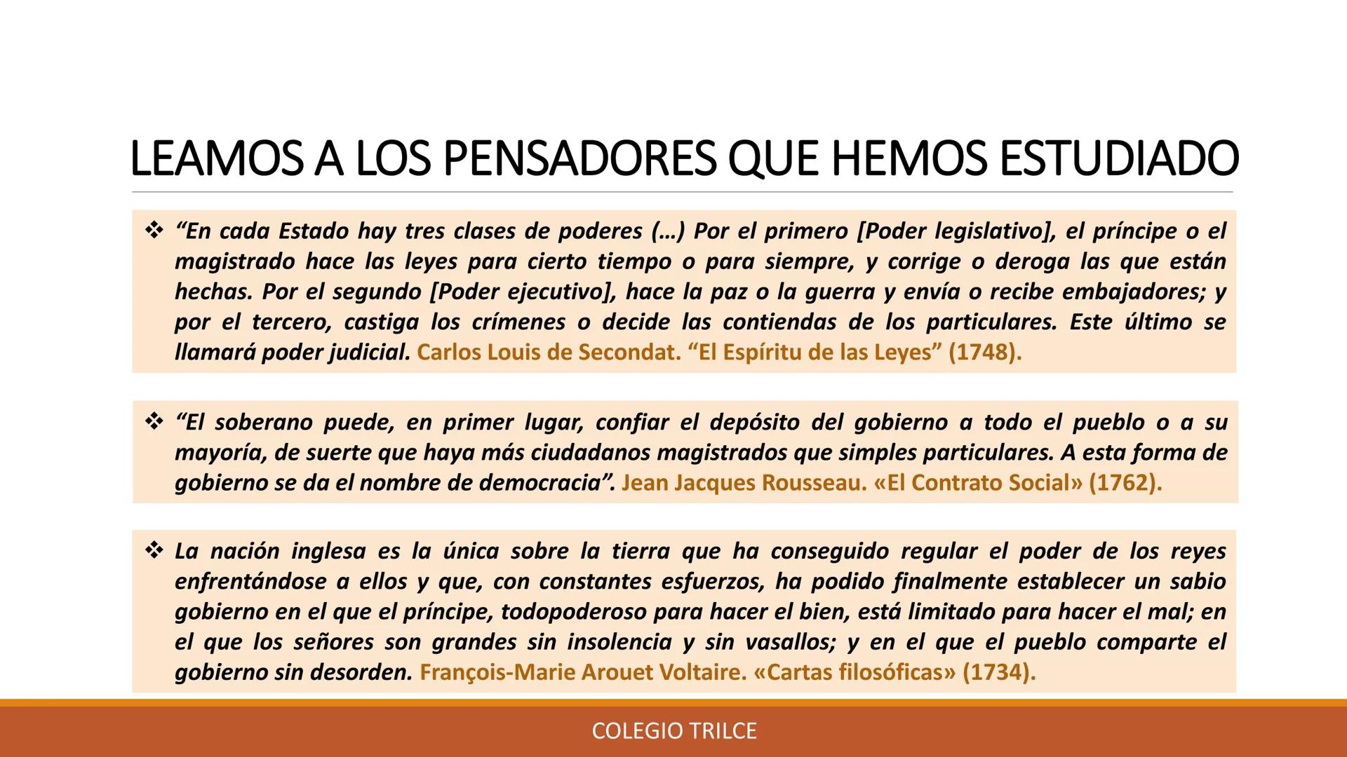 # Trilce CURSO: HISTORIA UNIVERSAL
# GRADO: 3º SECUNDARIA
COLEGIO
# TEMA:
LA
ILUSTRACIÓN
# DOCENTES:
- Luis Fidel Del Aguila Tello
- Migue