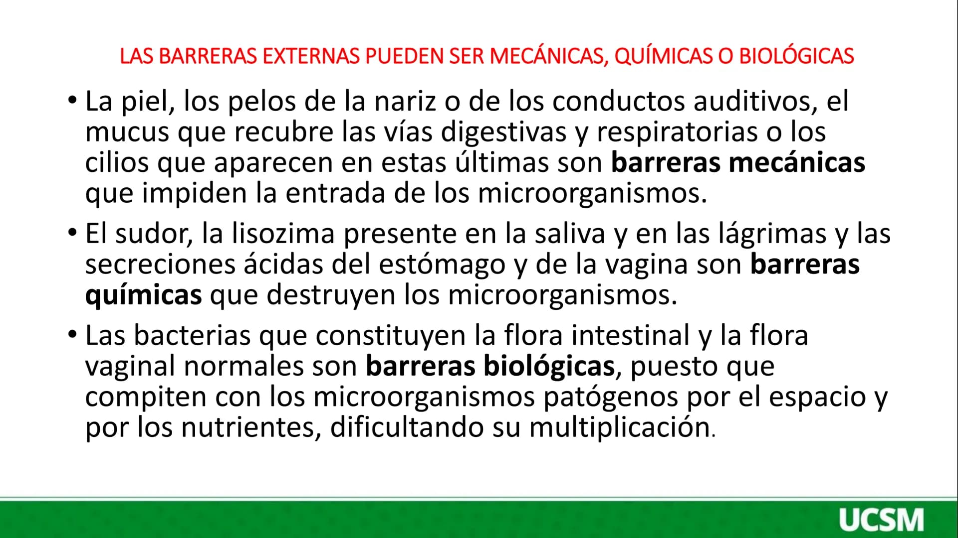 Universidad Católica
de Santa María
INMUNOLOGÍA I
LAS DEFENSAS NATURALES CONTRA LAS
INFECCIONES
Mtro: FERNANDO TORRES VELA # INTRODUCCIÓN
