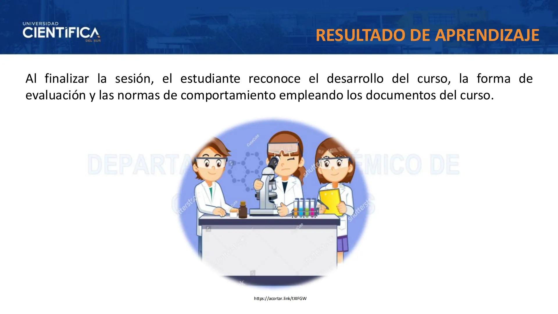 # UNIVERSIDAD
# CIENTÍFICA
DEL SUR
# BIOLOGÍA
Departamento Académico de Cursos Básicos
MEJORAS TÚ, MEJORA EL MUNDO. # UNIVERSIDAD
# CIENTÍFI