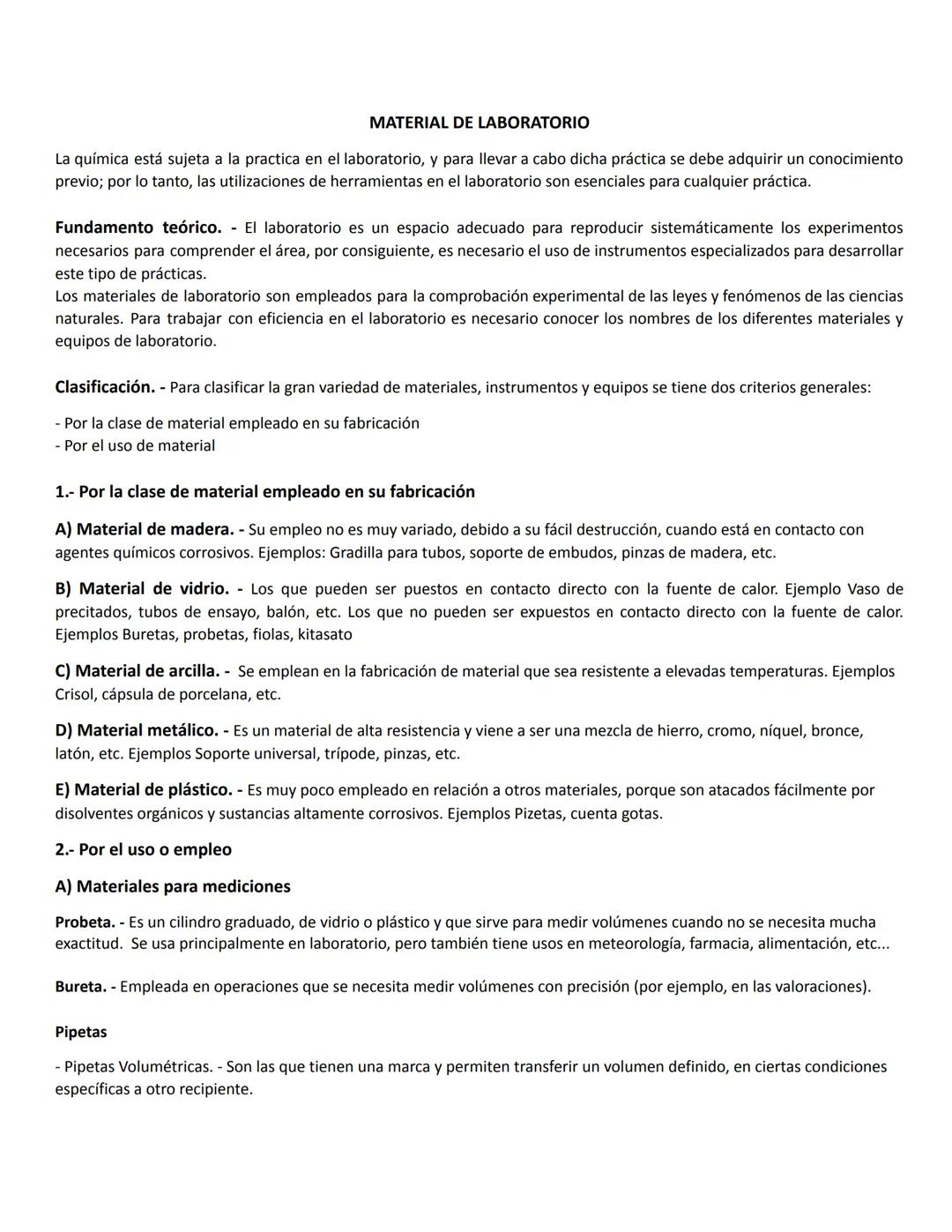 # MATERIAL DE LABORATORIO
La química está sujeta a la practica en el laboratorio, y para llevar a cabo dicha práctica se debe adquirir un c