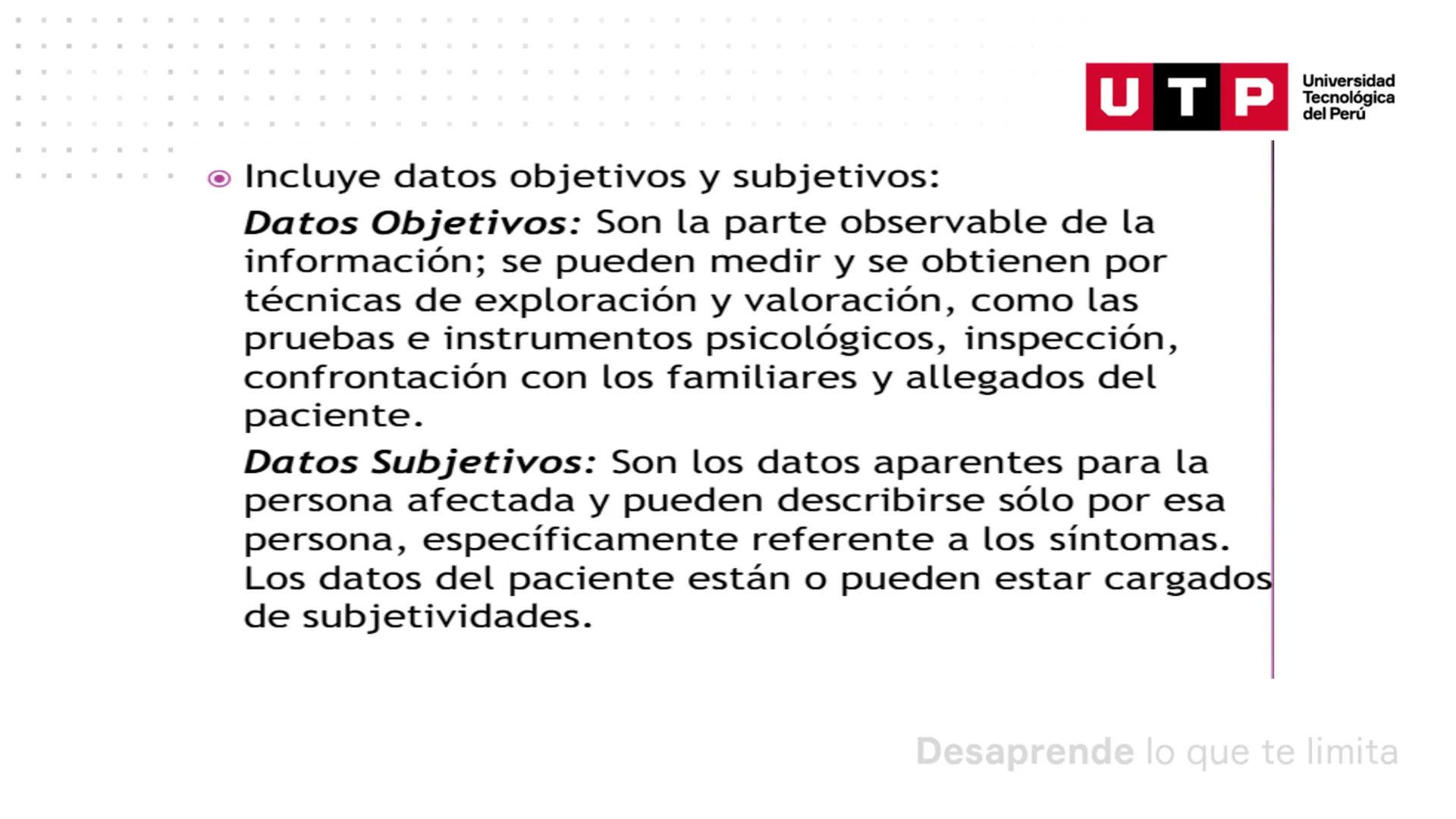 PSICOPATOLOGIA INFANTO - JUVENIL
Unidad N°2
PATOLOGÍA INFANTO – JUVENIL
Anamnesis, datos sociodemográficos, motivo de consulta
SEMANA 3
Un