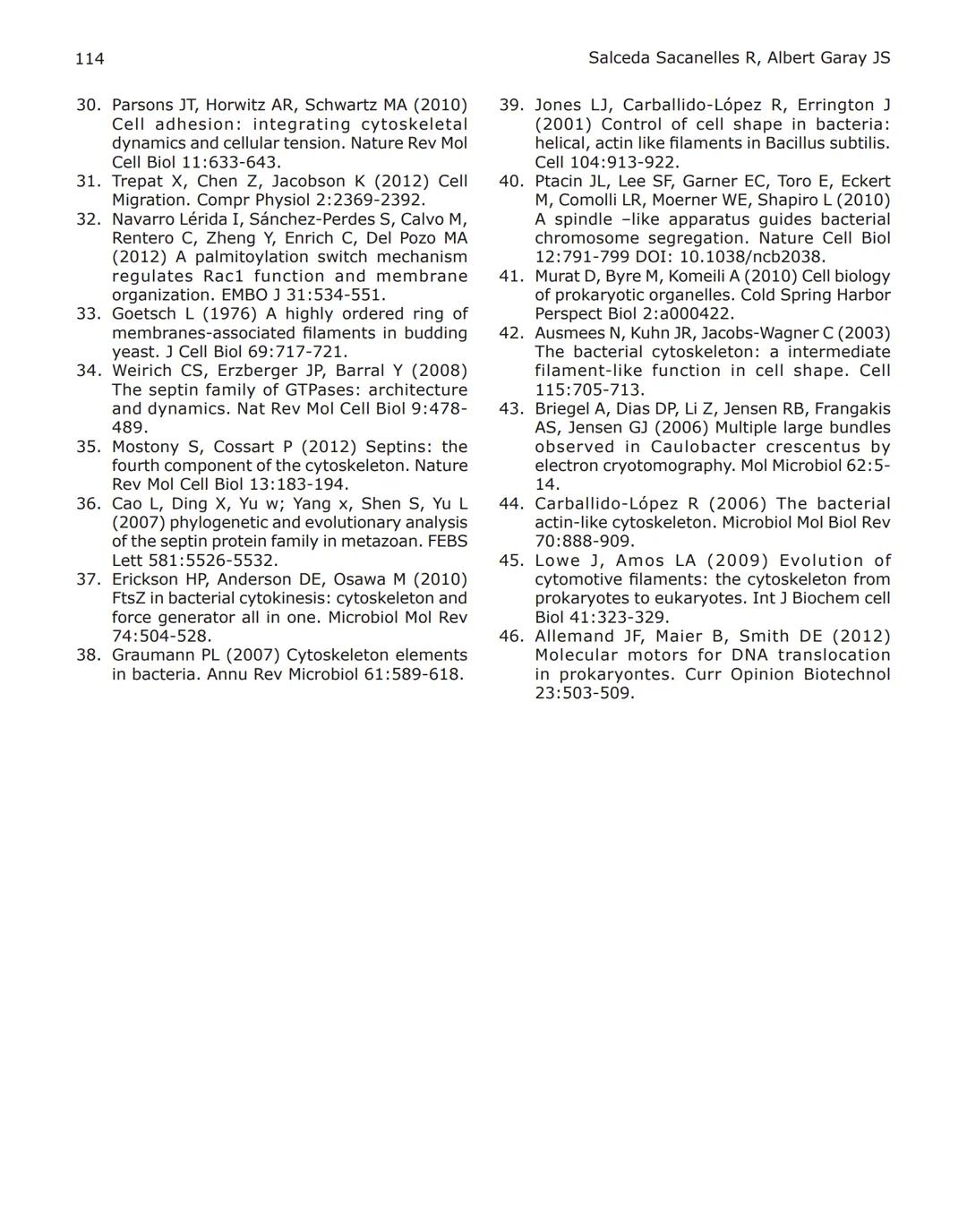 102
Revista de Educación Bioquímica (REB) 35(4):102-114, 2016
EL CITOESQUELETO: UN COMPONENTE FUNDAMENTAL
EN LA ARQUITECTURA Y EN LA FISIOLO