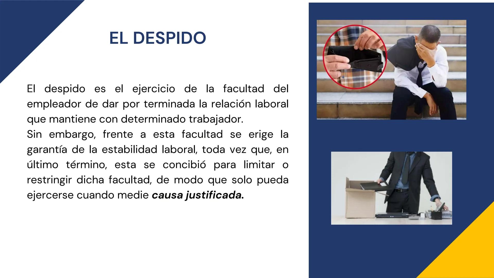 # Instituto Superior Tecnológico
Privado Futuro del Sur - El Carmen
# EL DESPIDO
INDEMNIZACION Y TIPOS DE
DESPIDOS
CURSO: Legislación en