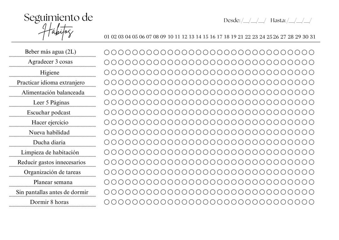 Seguimiento de hábitos