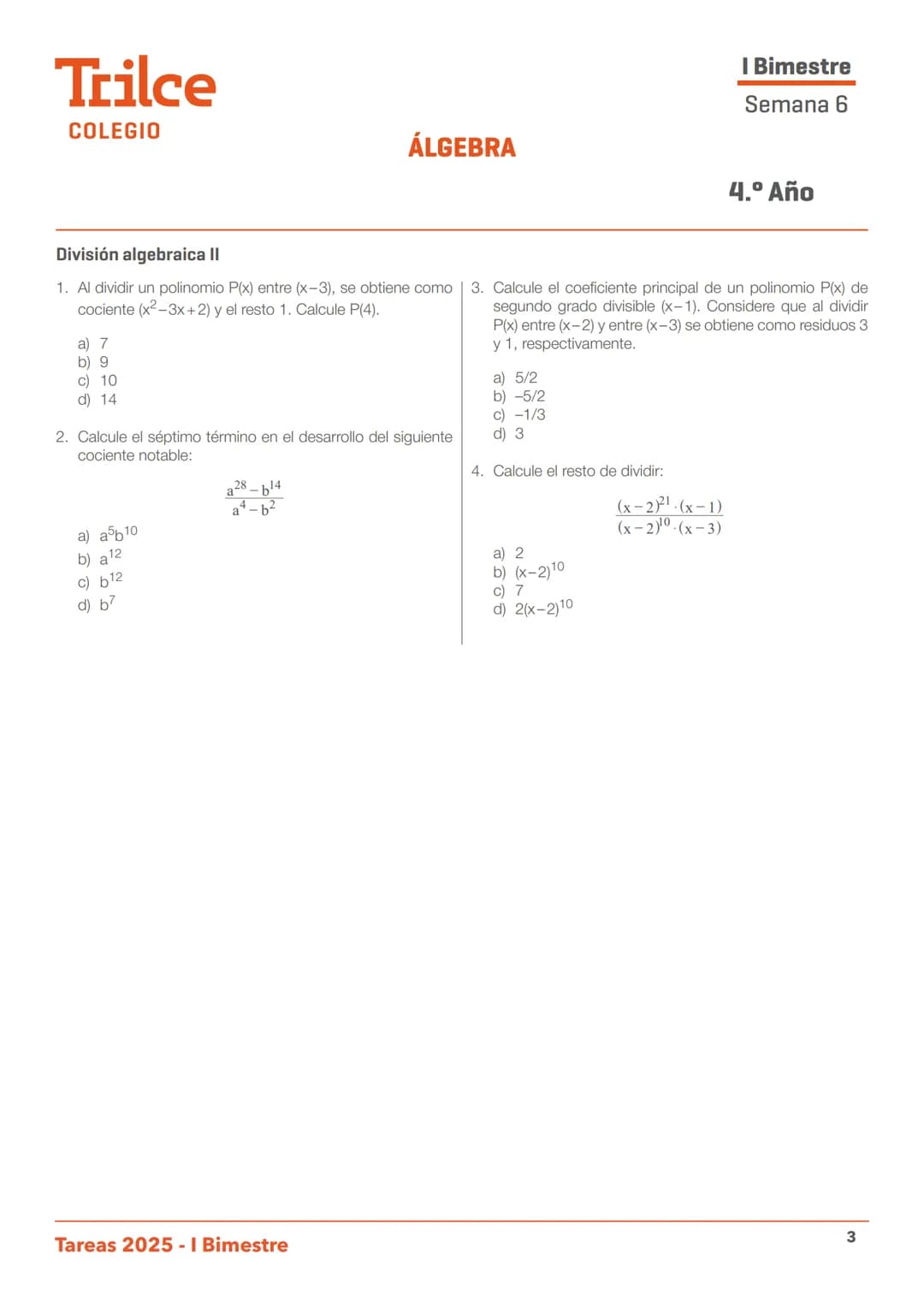 Estudiar
en Trilce
SE NOTA
'NOHO
ACL
TAREA
DOMICILIARIA N.º 6
I BIMESTRE
さて
PO
NH
d
احمين
CHS ENERGY?
NaCL
CH
S
Trilce
COLEGIO
R
F
t.
که
که