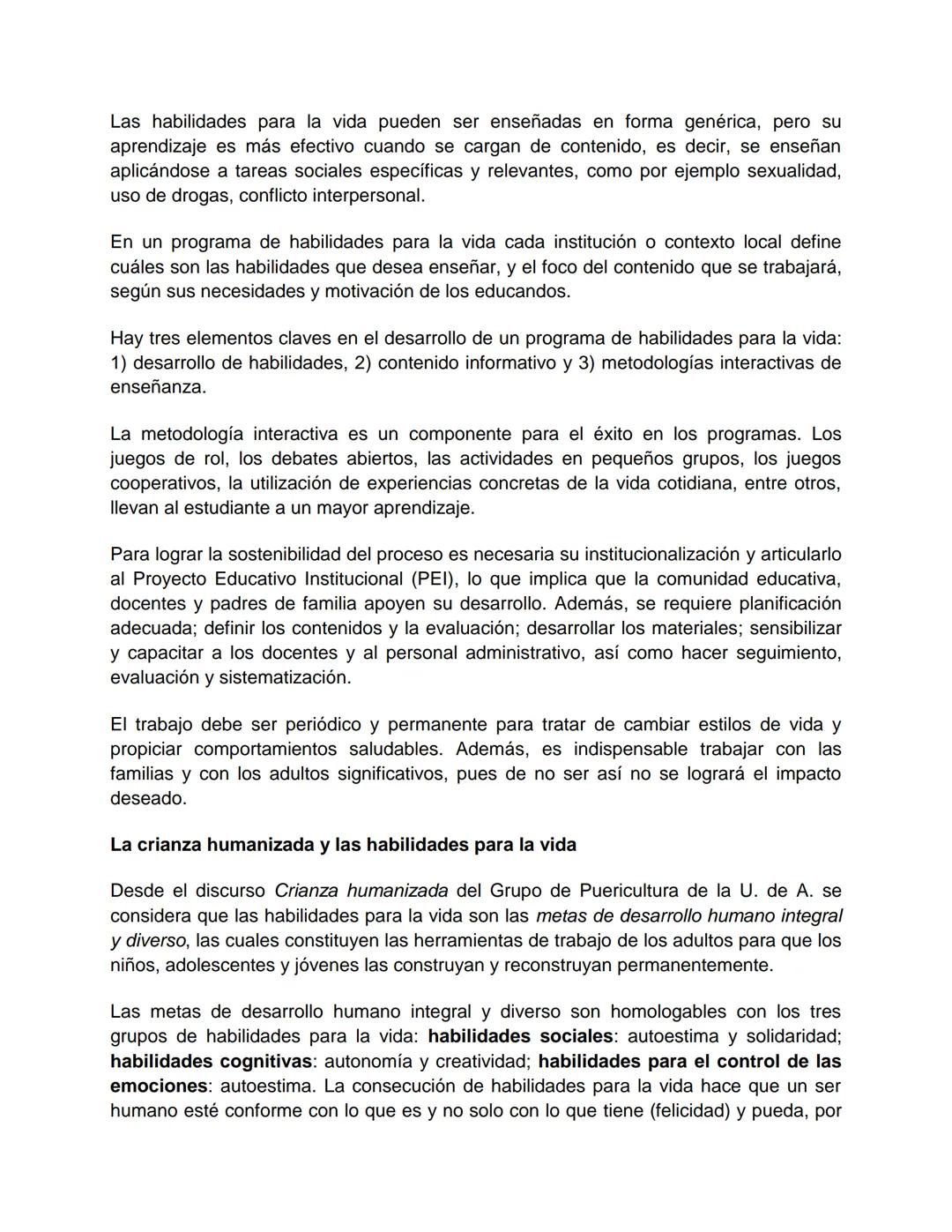 Lo único que debemos tener en cuenta en la educación de nuestros hijos es que en
ellos nunca disminuya el amor por la vida
Natalia Ginzburg