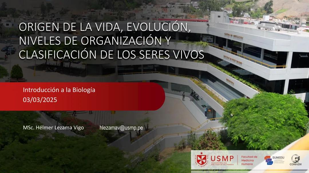 El origen y evolución de la vida: Organización y clasificación de los seres vivos