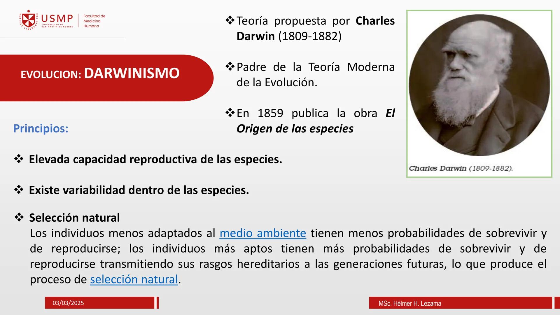 # ORIGEN DE LA VIDA, EVOLUCIÓN,
# NIVELES DE ORGANIZACIÓN Y
# CLASIFICACIÓN DE LOS SERES VIVOS
Introducción a la Biología
03/03/2025
Msc.