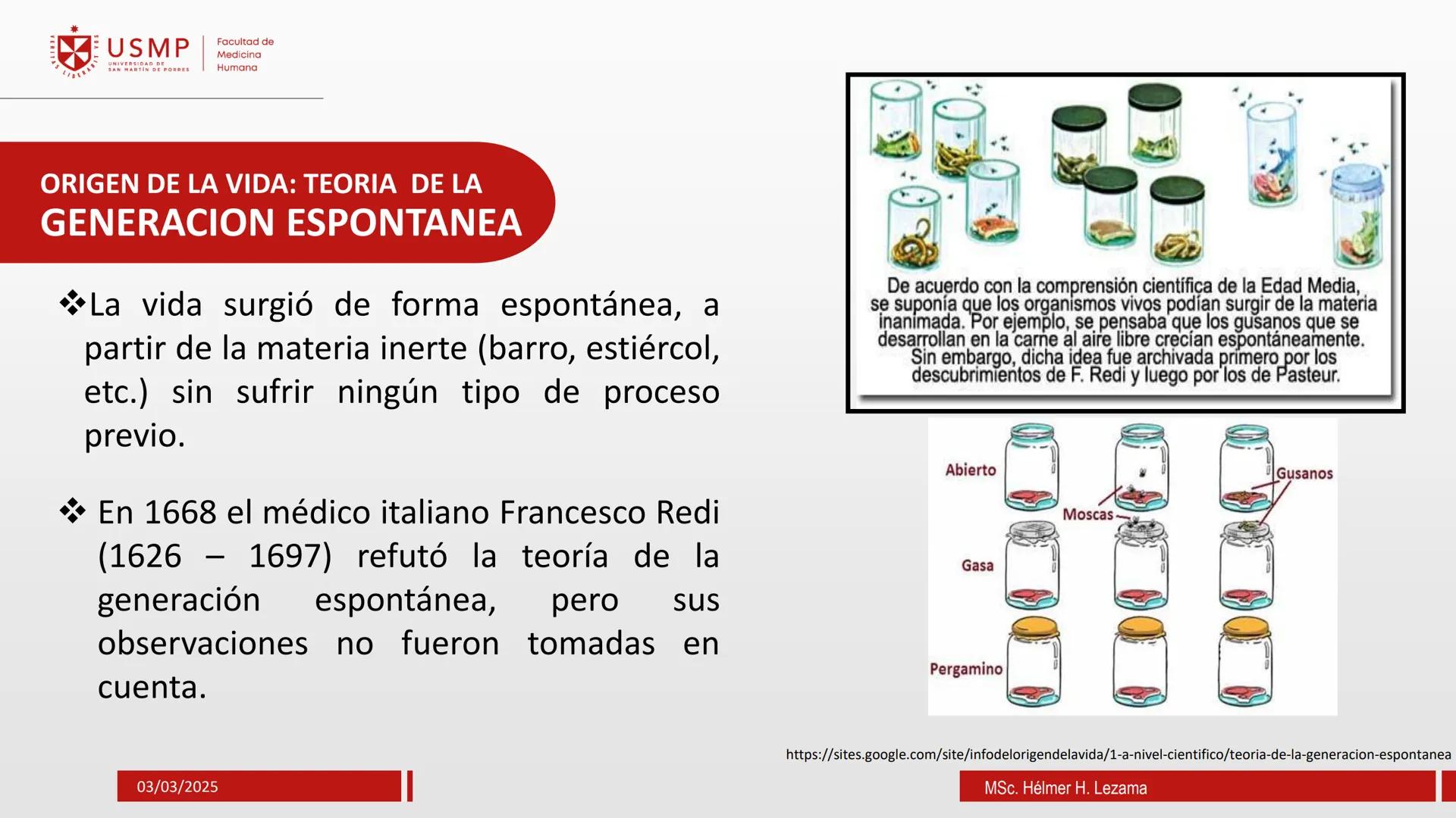 # ORIGEN DE LA VIDA, EVOLUCIÓN,
# NIVELES DE ORGANIZACIÓN Y
# CLASIFICACIÓN DE LOS SERES VIVOS
Introducción a la Biología
03/03/2025
Msc.