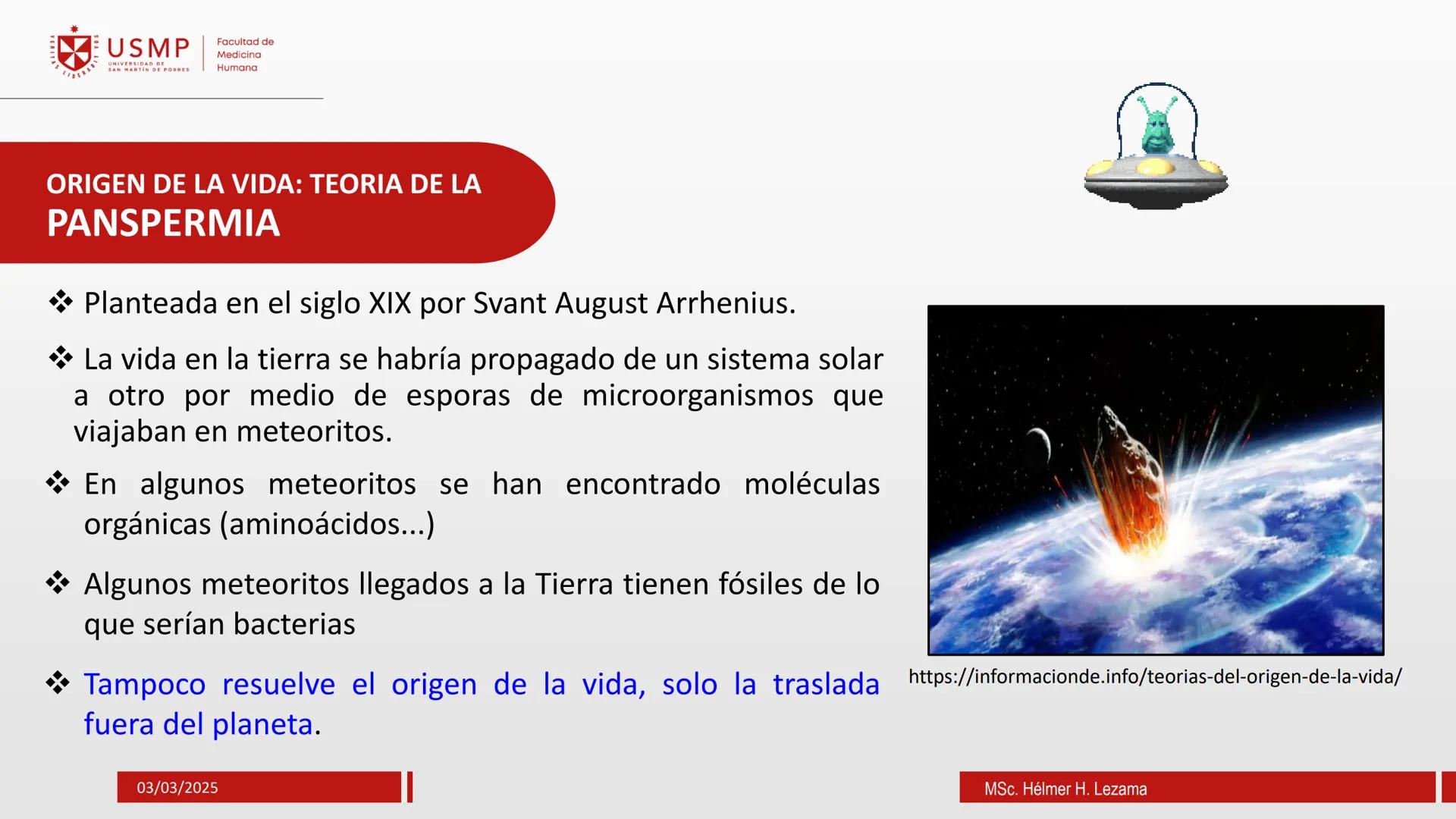 # ORIGEN DE LA VIDA, EVOLUCIÓN,
# NIVELES DE ORGANIZACIÓN Y
# CLASIFICACIÓN DE LOS SERES VIVOS
Introducción a la Biología
03/03/2025
Msc.