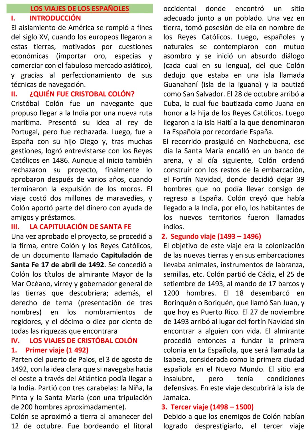 # LOS VIAJES DE LOS ESPAÑOLES
# I. INTRODUCCIÓN
El aislamiento de América se rompió a fines del siglo XV, cuando los europeos llegaron a es