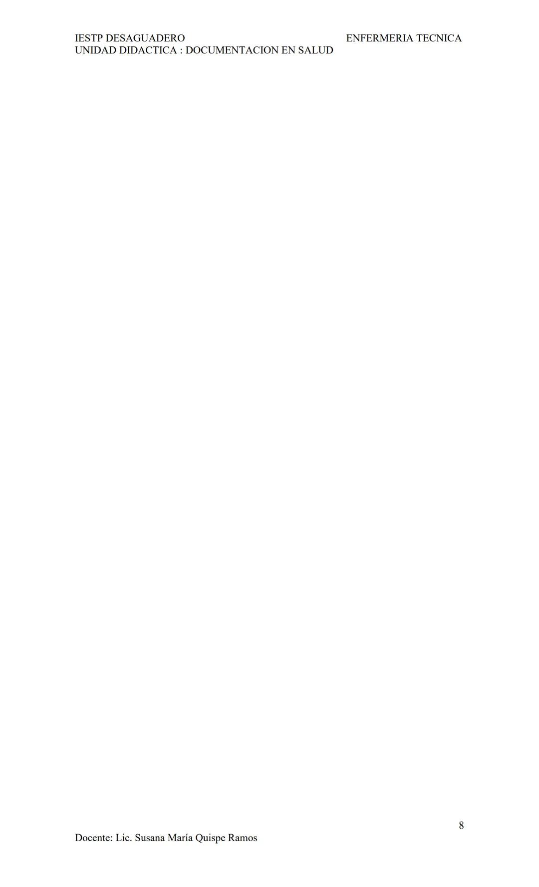 IESTP DESAGUADERO
UNIDAD DIDACTICA: DOCUMENTACION EN SALUD
ENFERMERIA TECNICA
SISTEMAS DE SALUD
Un sistema de salud engloba todas las organi