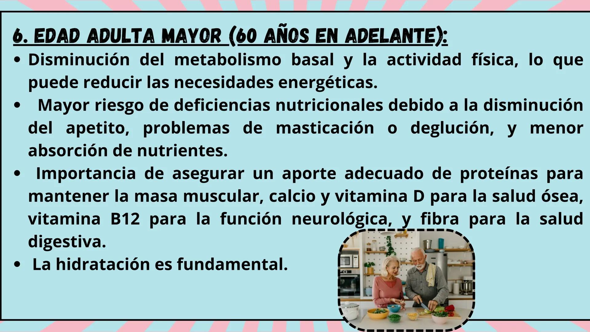 ¿QUÉ SON LOS REQUERIMIENTOS NUTRICIONALES
DE ACUERDO A LA ETAPA EVOLUTIVA?
Son las cantidades específicas de nutrientes esenciales (como vit