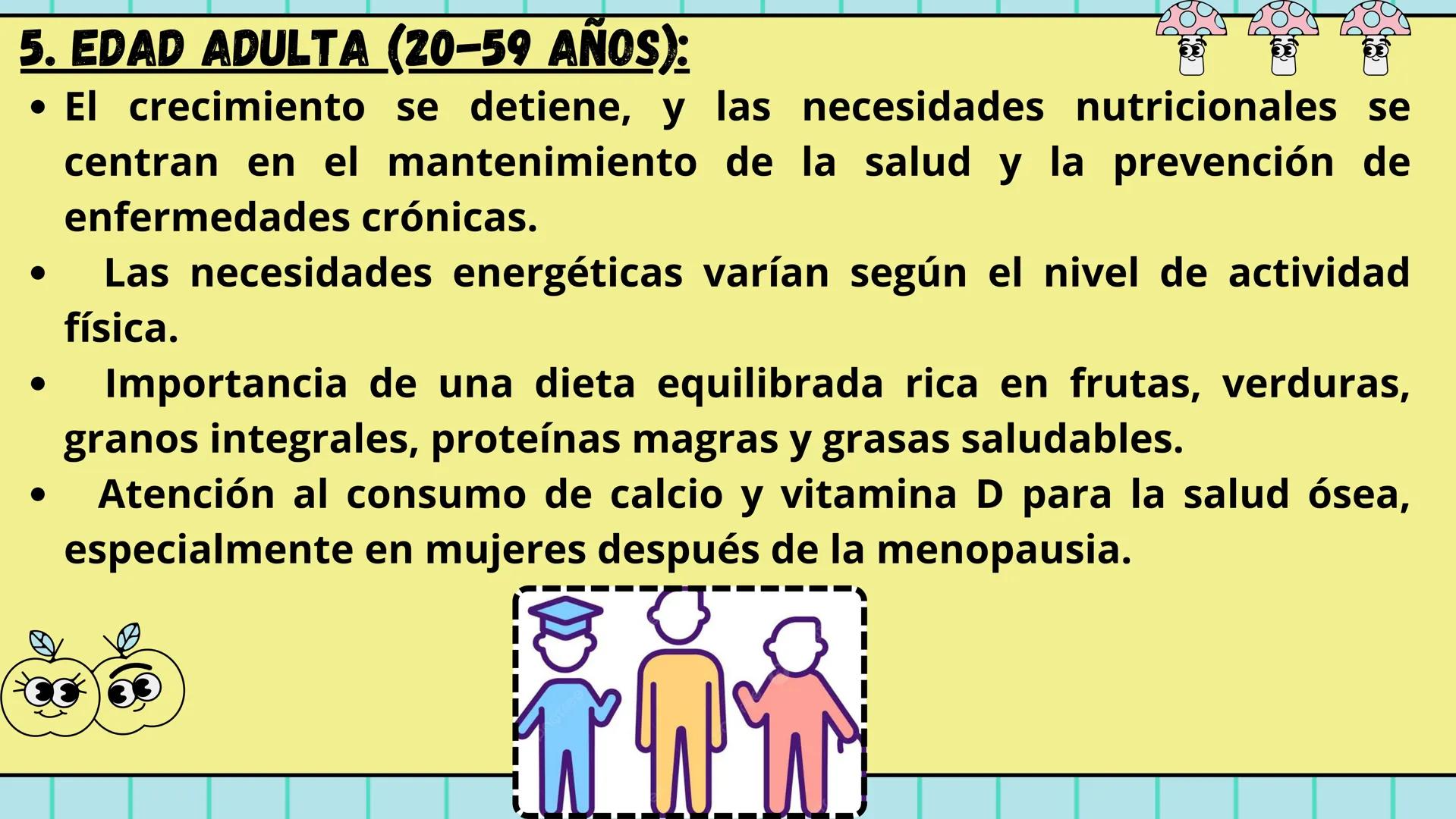 ¿QUÉ SON LOS REQUERIMIENTOS NUTRICIONALES
DE ACUERDO A LA ETAPA EVOLUTIVA?
Son las cantidades específicas de nutrientes esenciales (como vit