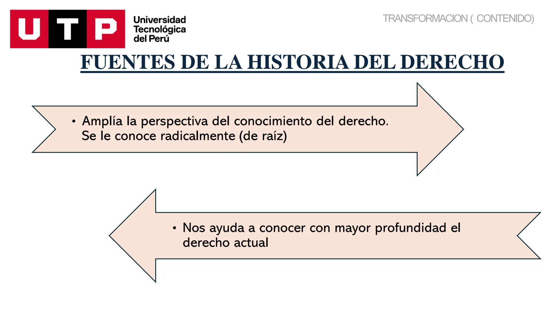 Universidad
UTP Tecnológica
del Perú
HISTORIA DEL DERECHO
UNIDAD 01, SEMANA 01, SESIÓN 01
DOCENTE: Mg. Zapata Arellano, Luis Enrique
LEYES U