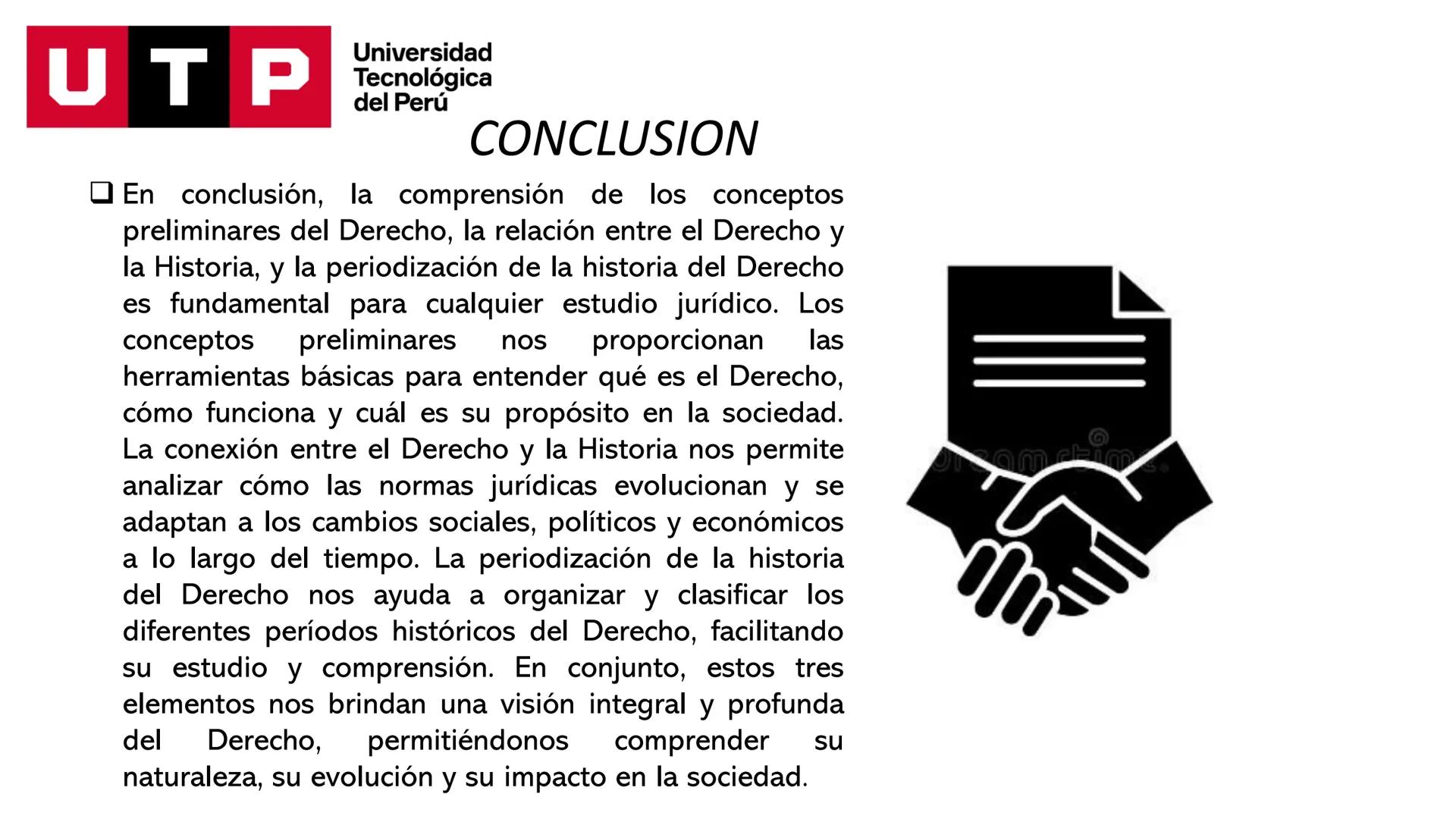 Universidad
UTP Tecnológica
del Perú
HISTORIA DEL DERECHO
UNIDAD 01, SEMANA 01, SESIÓN 01
DOCENTE: Mg. Zapata Arellano, Luis Enrique
LEYES U