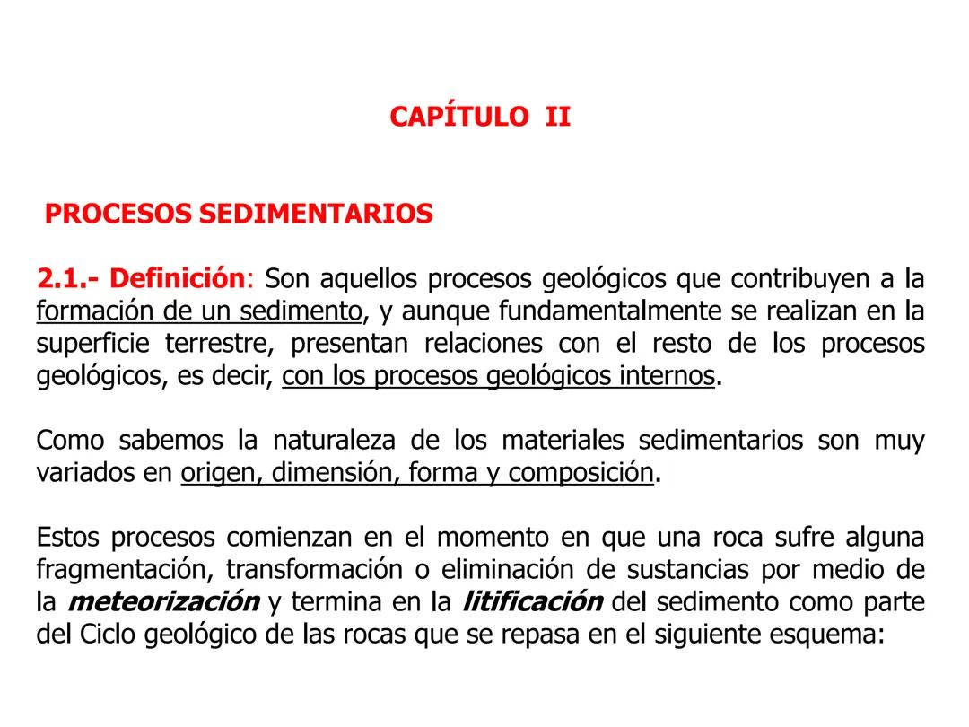 Procesos sedimentarios
