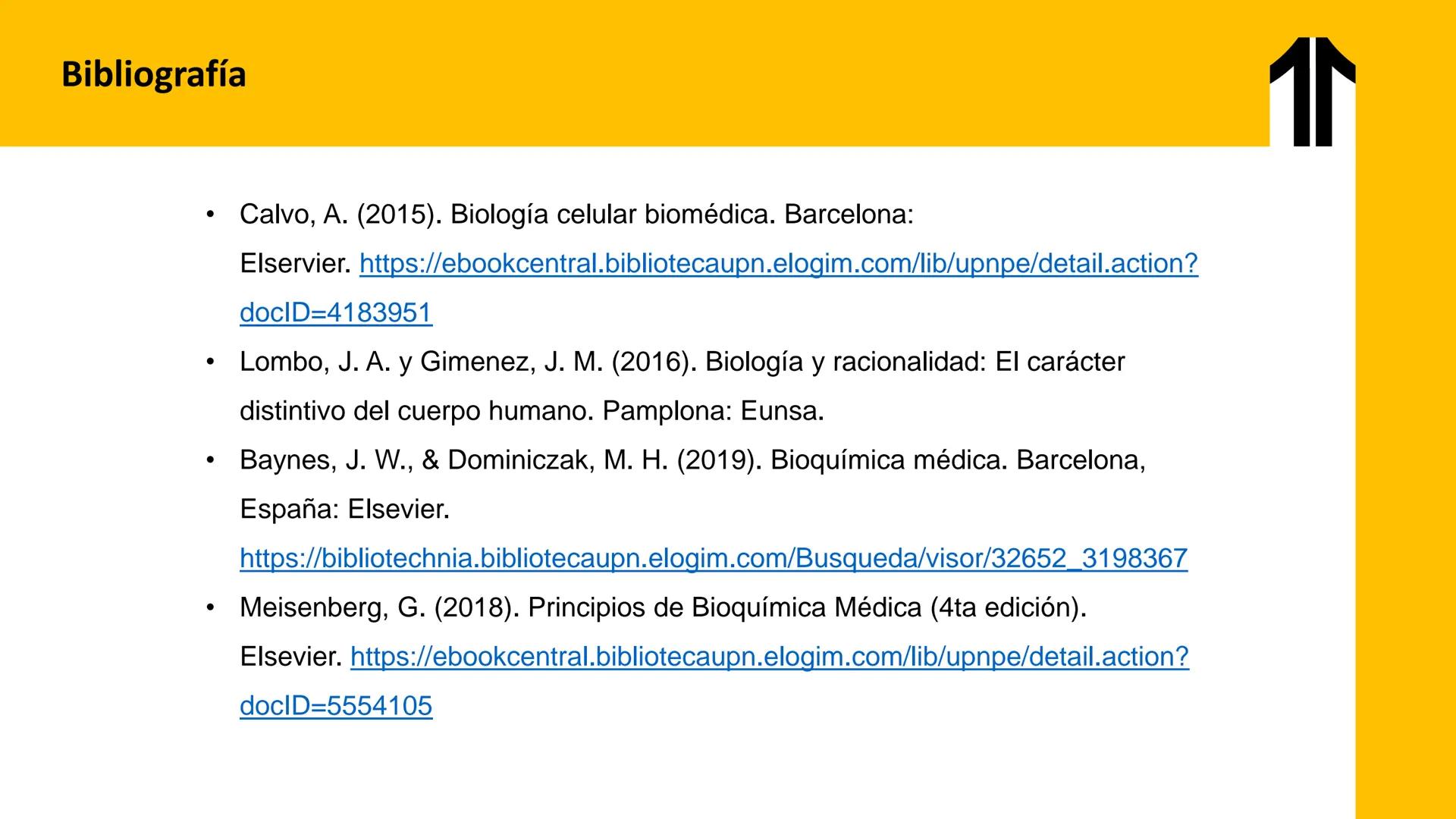 # UPN
UNIVERSIDAD
PRIVADA
DEL NORTE ↑
UNIDAD 3: FÍSICA APLICADA A LOS PROCESOS CELULARES
SEMANA N°9
BIOENERGÉTICA I
CARRERA DE MEDICINA Int