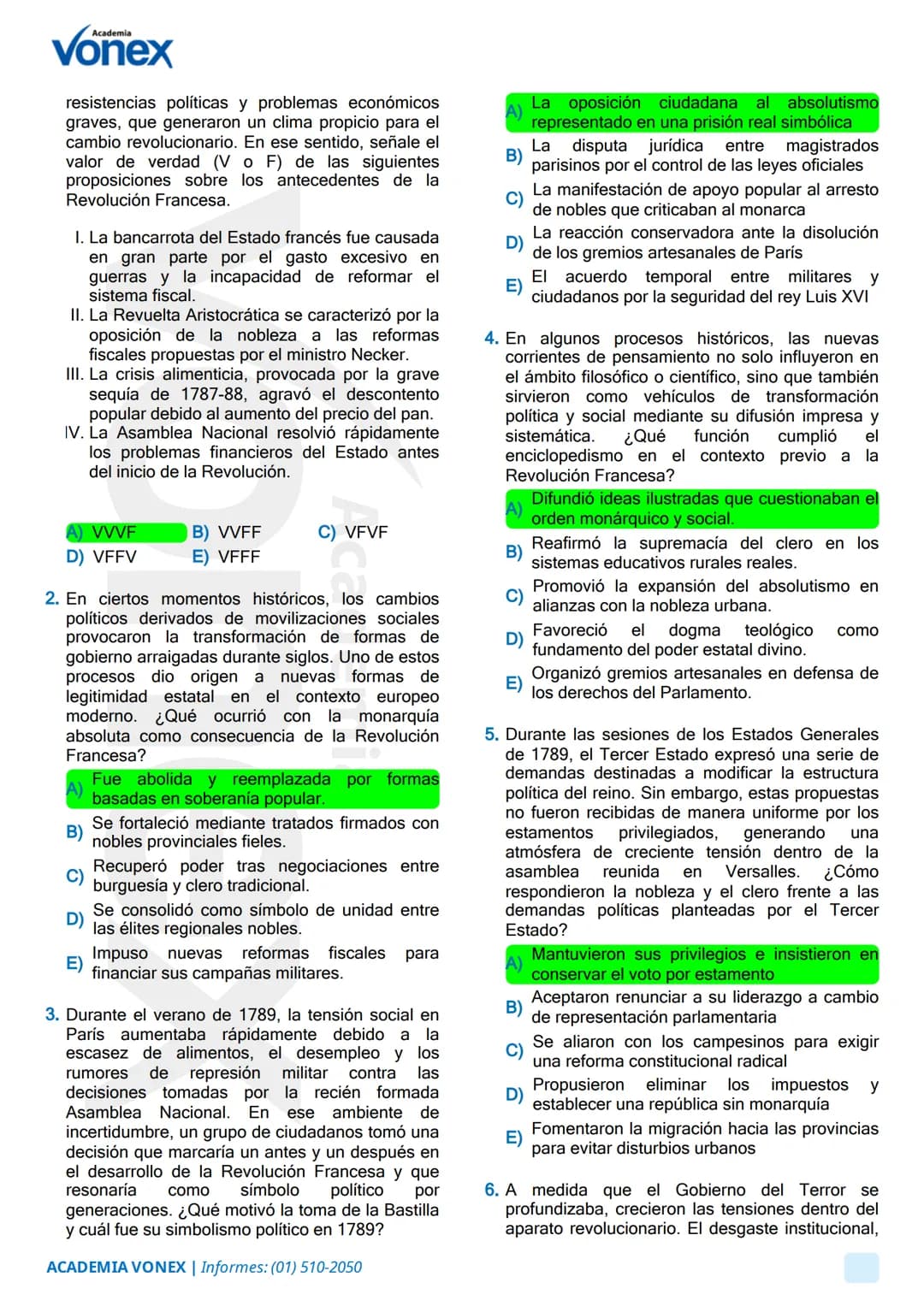Academia
Vonex
TEMA: LA REVOLUCIÓN FRANCESA - LA ERA
NAPOLEÓNICA
1. Durante el siglo XVIII, las finanzas estatales de
varias monarquías enfr