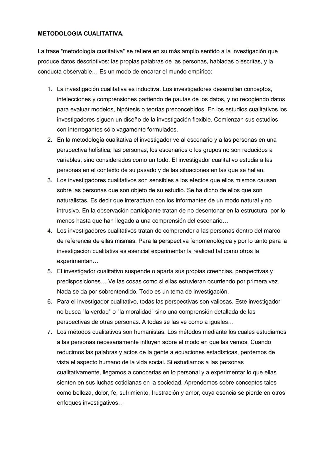 Introducción a los métodos cualitativos de investigación.
Taylor, S.J. y Bogdan, R.
Introducción. Ir hacia la gente.
El término metodología