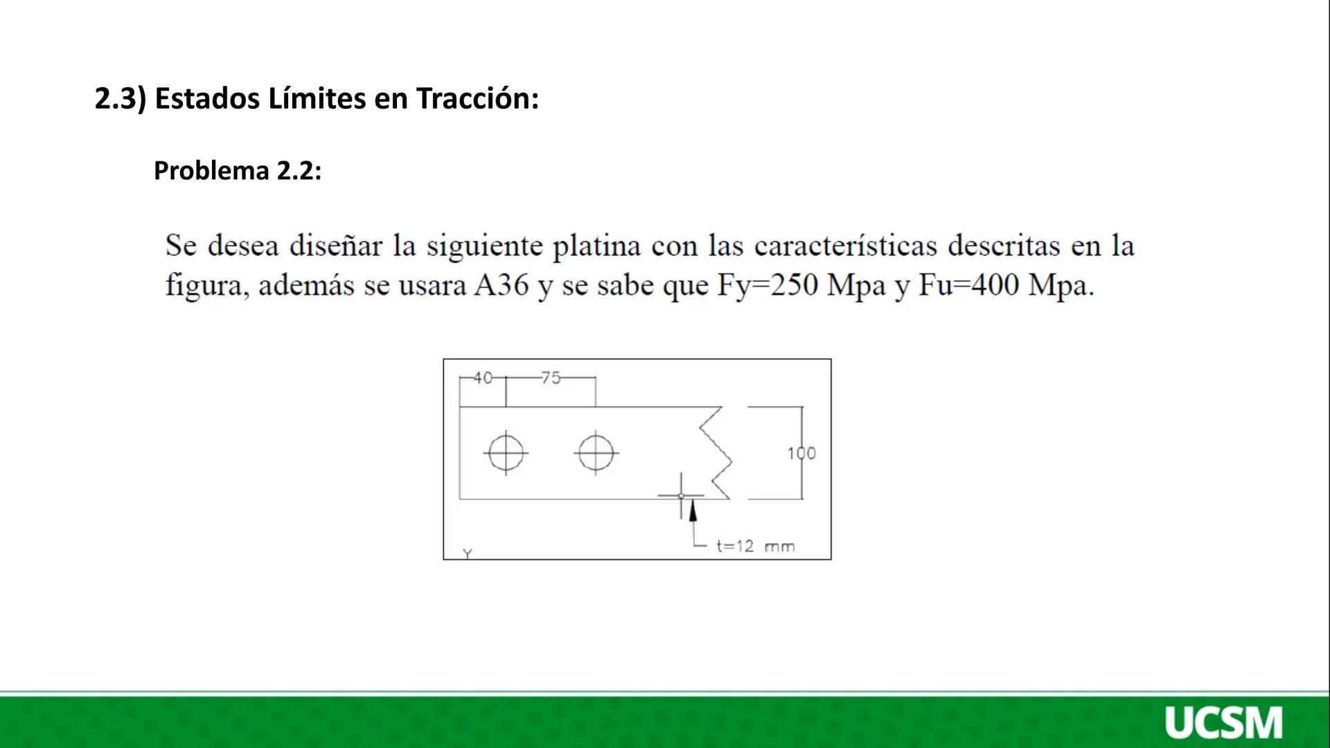 Universidad Católica
de Santa María
DISEÑO EN ACERO Y MADERA
II UNIDAD:
DISEÑO A TRACCION EN ACERO ESTRUCTURAL
Ing. Olger Javier Febres Rosa