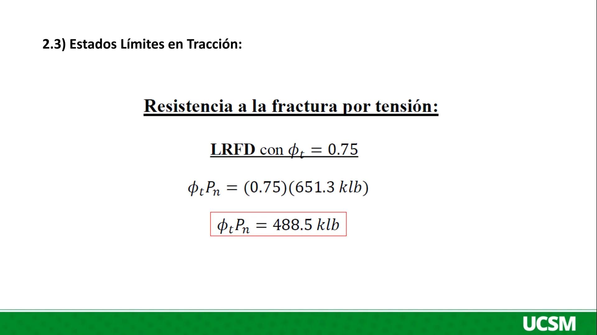 Universidad Católica
de Santa María
DISEÑO EN ACERO Y MADERA
II UNIDAD:
DISEÑO A TRACCION EN ACERO ESTRUCTURAL
Ing. Olger Javier Febres Rosa