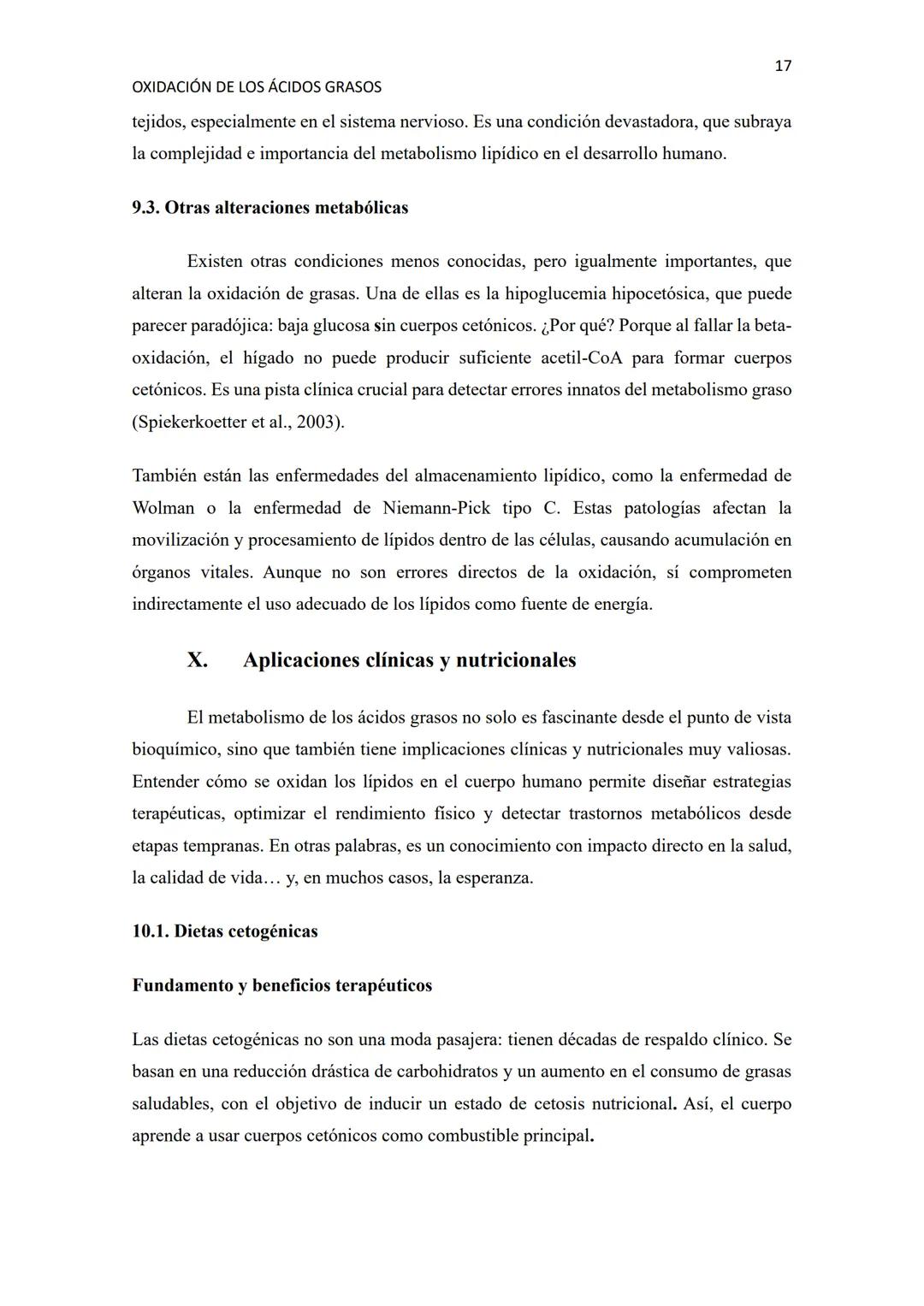 # OXIDACIÓN DE LOS ÁCIDOS GRASOS
1
Resumen
La oxidación de los ácidos grasos es uno de los procesos clave en el metabolismo energético de