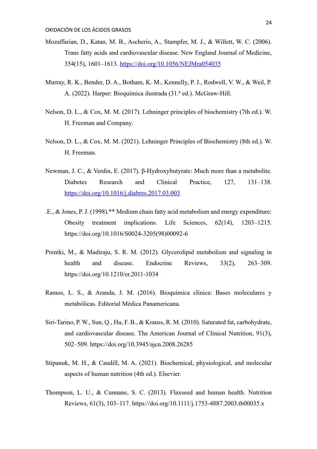 # OXIDACIÓN DE LOS ÁCIDOS GRASOS
1
Resumen
La oxidación de los ácidos grasos es uno de los procesos clave en el metabolismo energético de