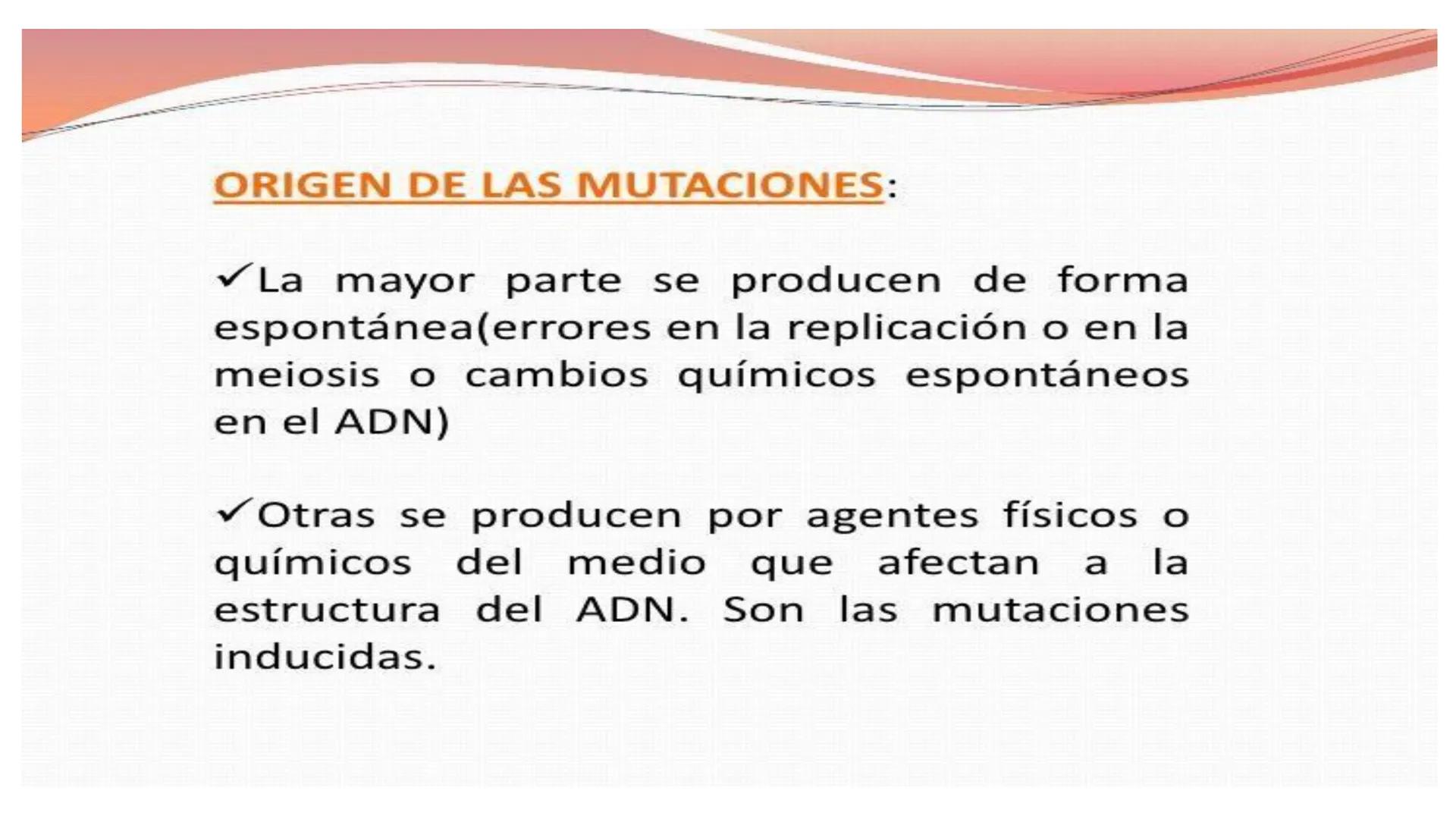 # MUTACIONES
(46) # MUTACIÓN:
✓ Cambio en el material genético(ADN) que puede transmitirse a la descendencia.
✓ Los cambios en el materia
