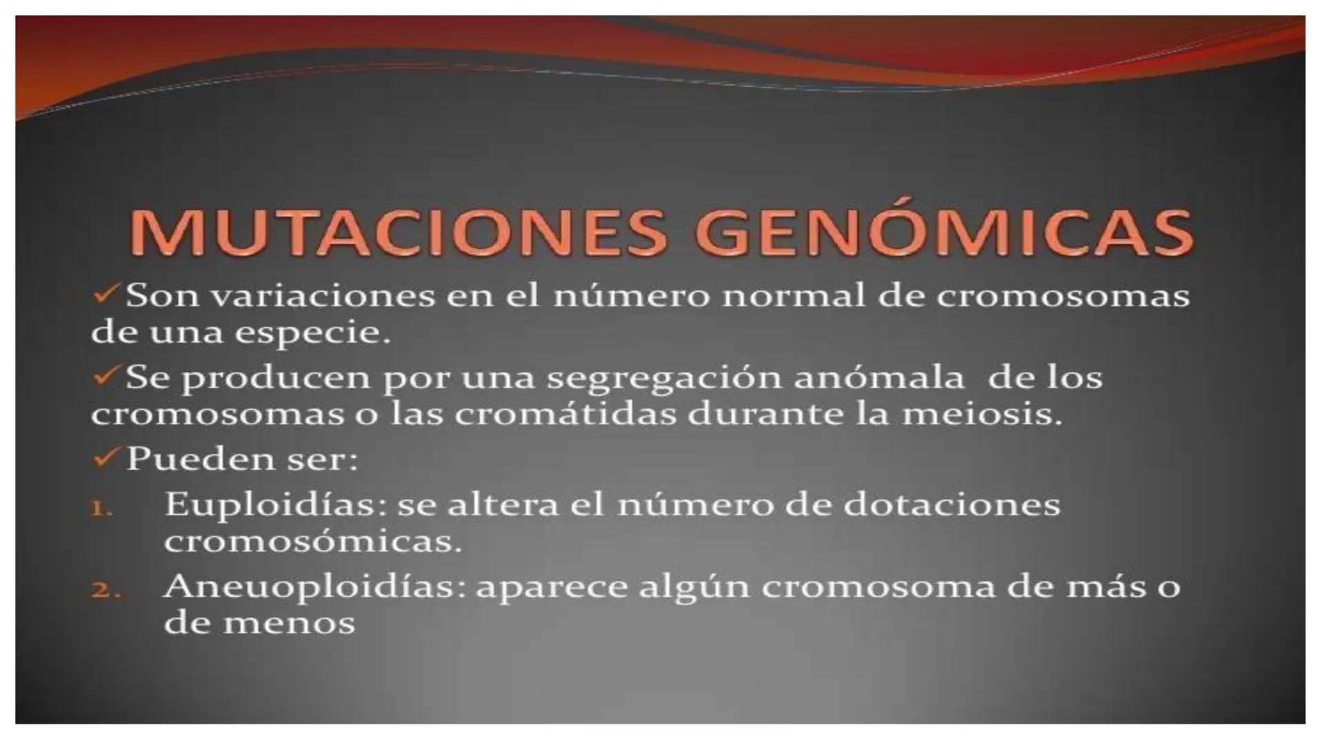 # MUTACIONES
(46) # MUTACIÓN:
✓ Cambio en el material genético(ADN) que puede transmitirse a la descendencia.
✓ Los cambios en el materia