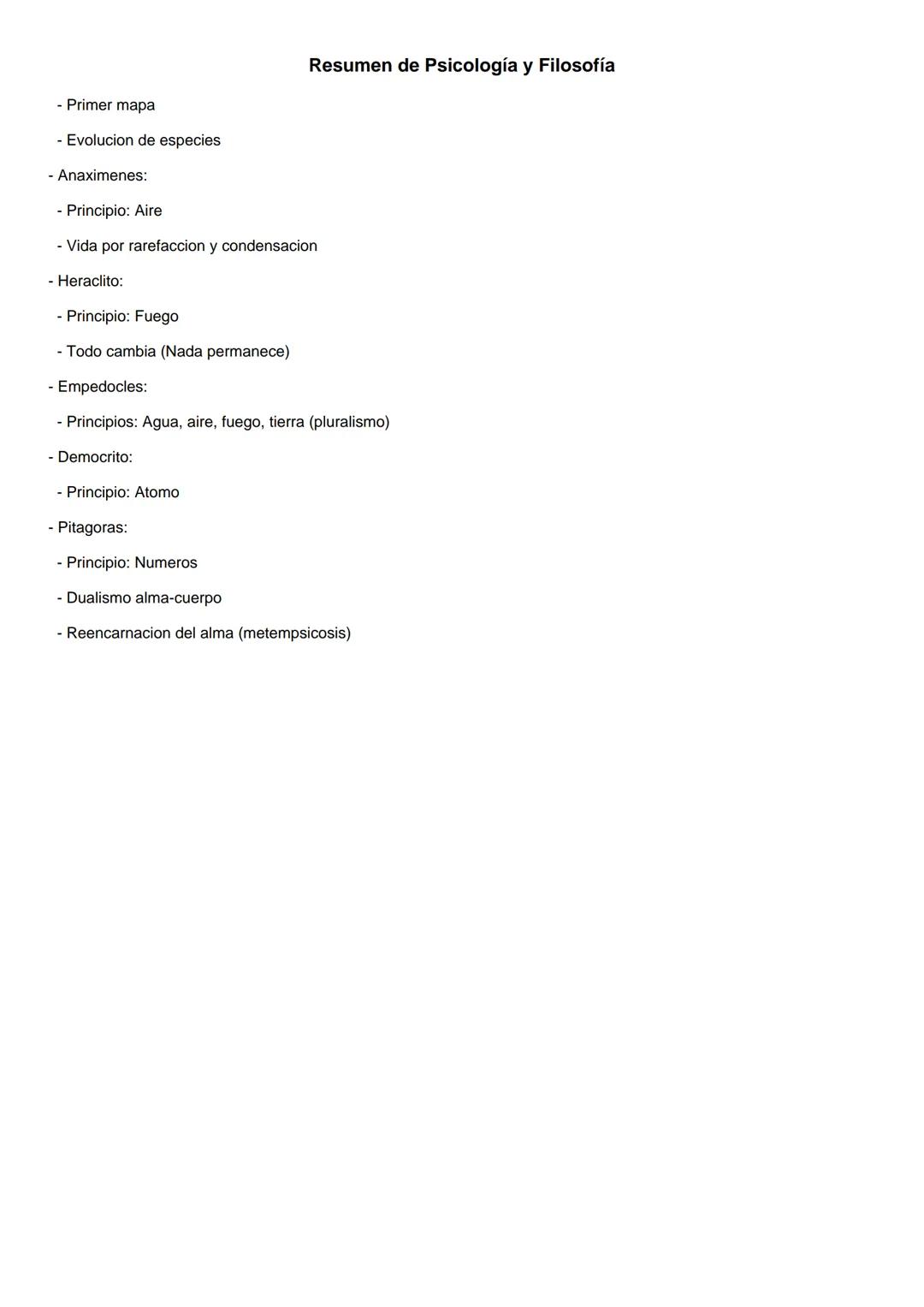 1. Teoria Psicosexual (Freud)
- Etapas:
- Oral
- Anal
Resumen de Psicología y Filosofía
- Falica (3 a 6 anos): Complejo de Edipo y Complejo