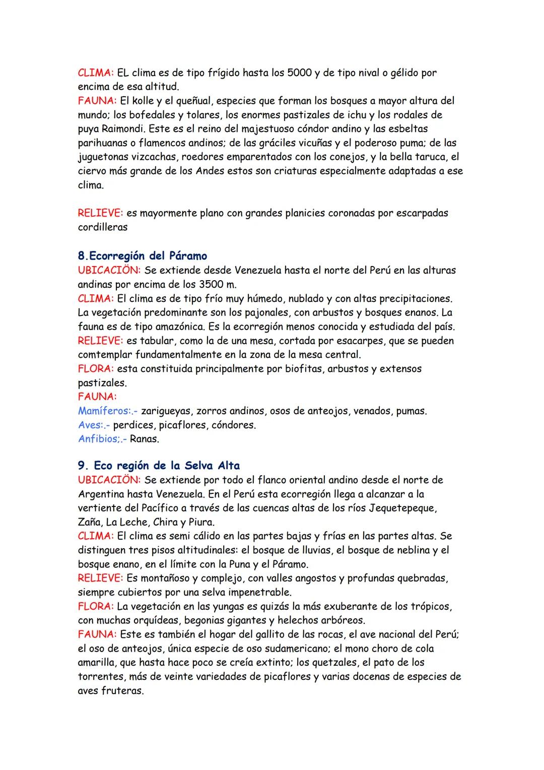 Las 11 Ecorregiones del Peru (Brack Egg)
Las 11 Eco regiones Del Perú
Una ecorregión es un área geográfica que se caracteriza por contar con