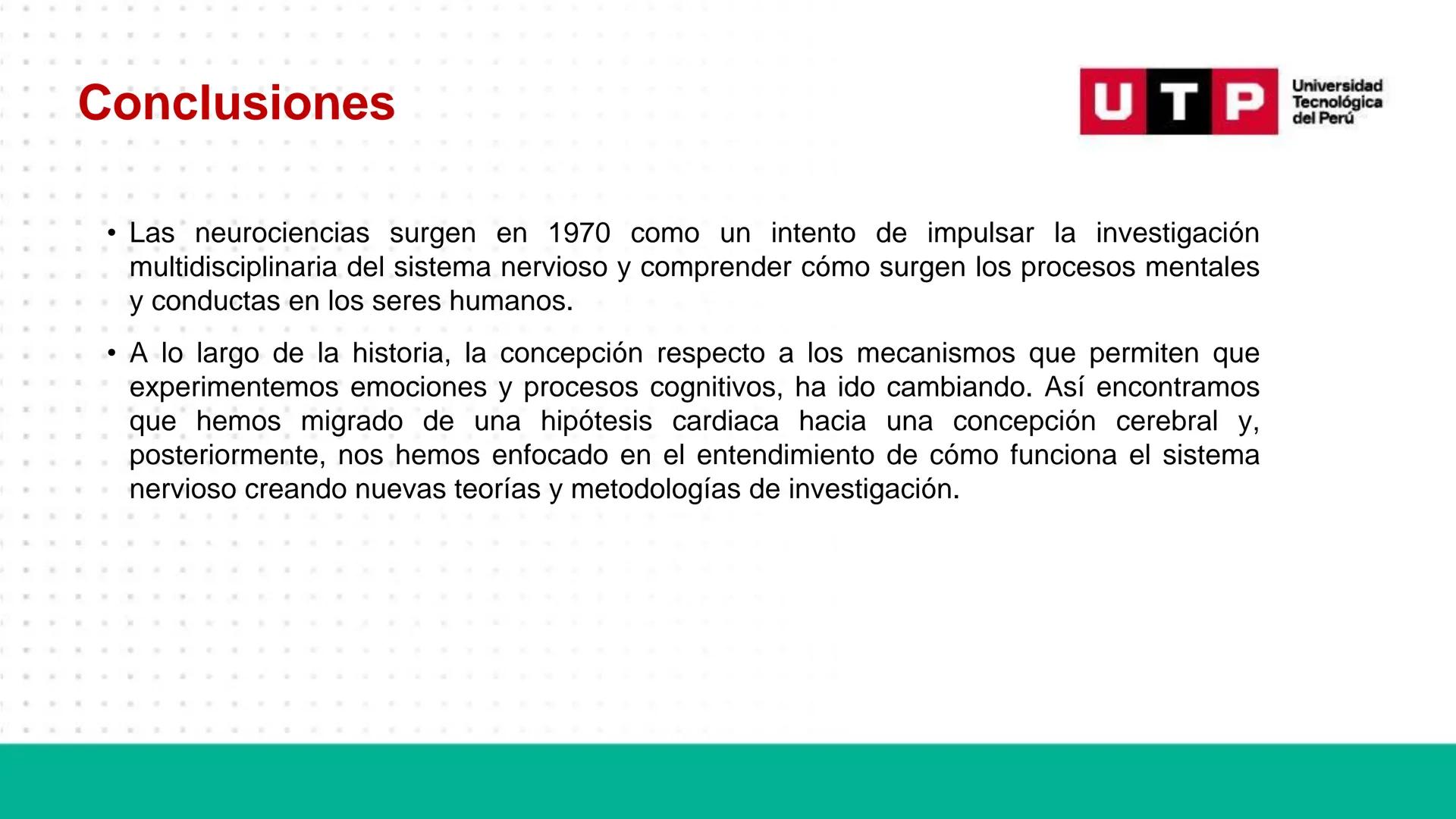 Bases biológicas del
comportamiento
Sesión 01: Historia de las neurociencias
Universidad
UTP Tecnológica
del Perú Universidad
Normas de conv