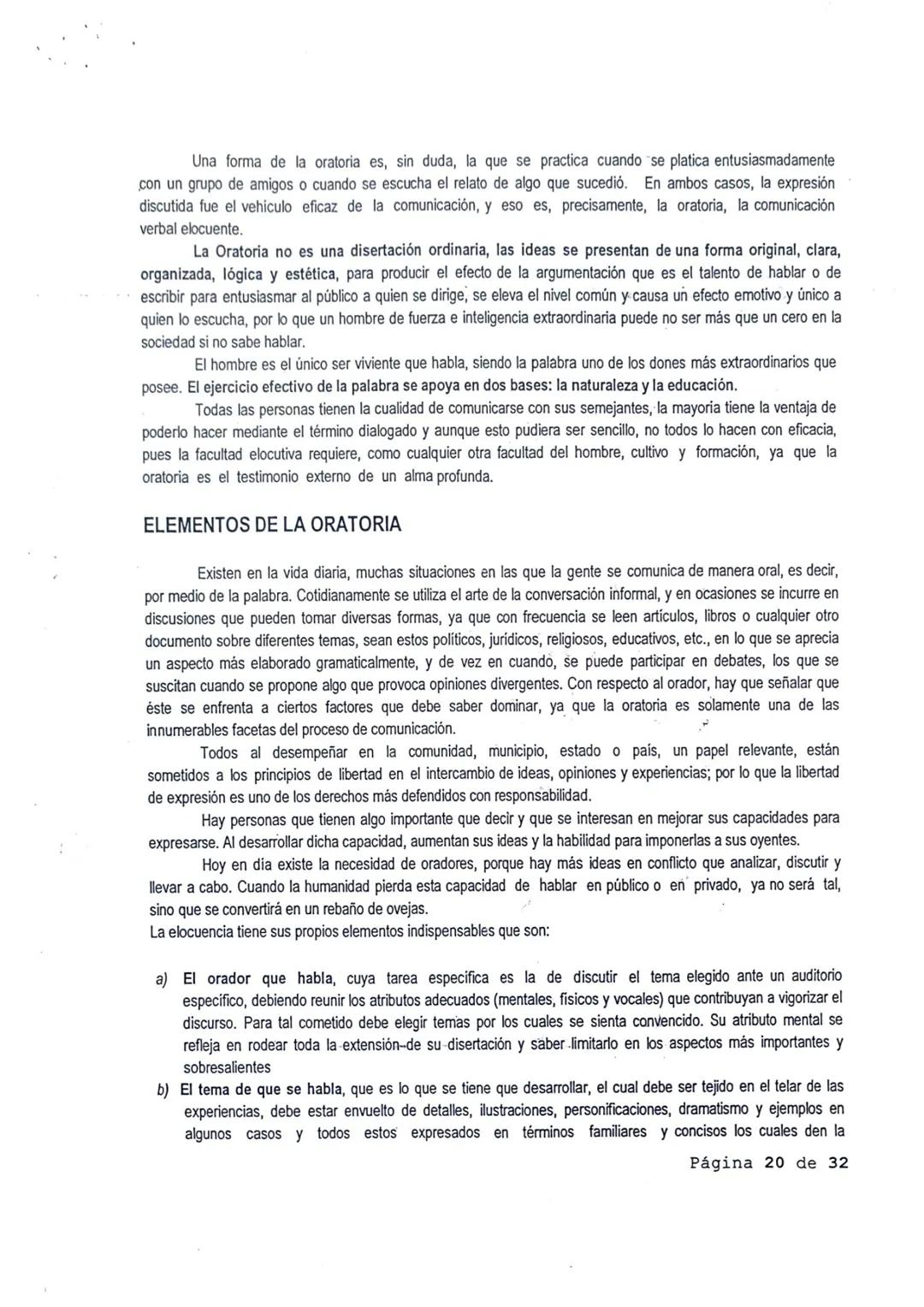 ## LA ORATORIA
### INTRODUCCIÓN
La Oratoria ha sido utilizada por los hombres desde tiempos inmemoriales, en su condición natural de ser s