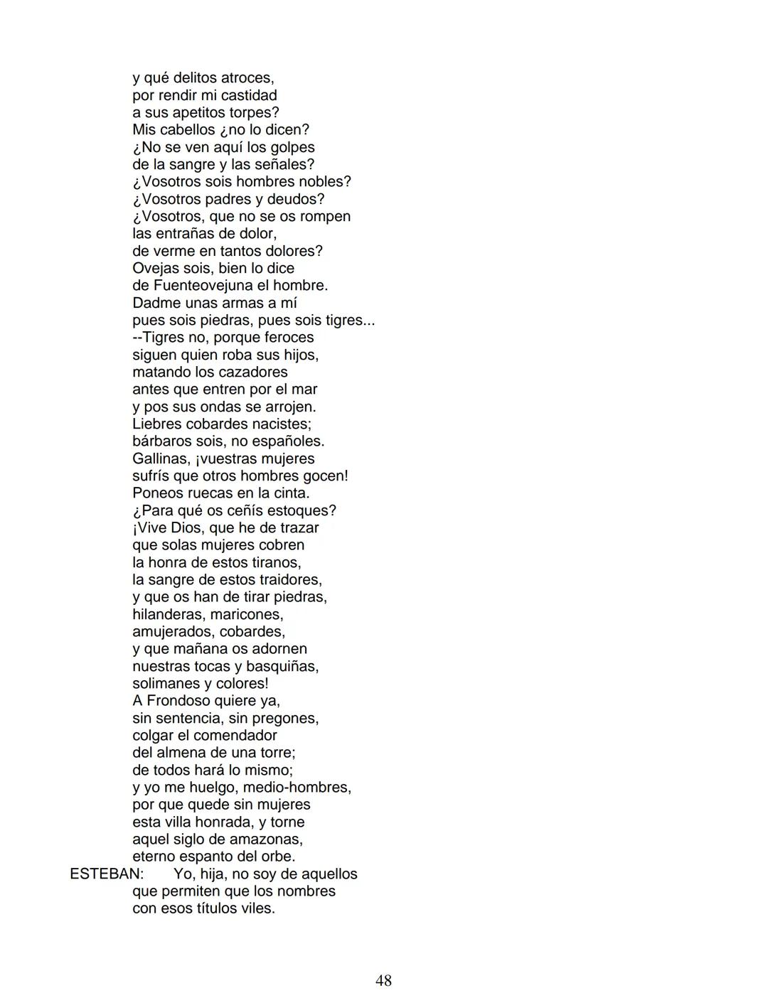# Lope de Vega
# FUENTEOVEJUNA
***
Personas que hablan en ella:
La reina ISABEL de Castilla
El REY Fernando de Aragón
Rodrigo Téllez Gir