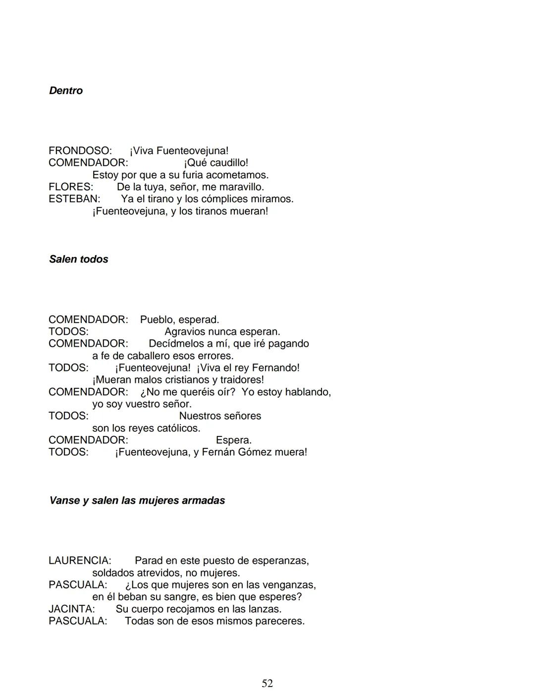 # Lope de Vega
# FUENTEOVEJUNA
***
Personas que hablan en ella:
La reina ISABEL de Castilla
El REY Fernando de Aragón
Rodrigo Téllez Gir