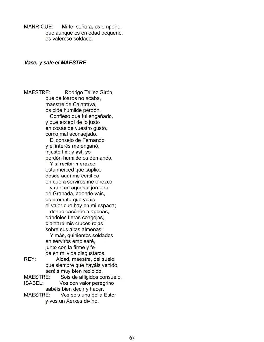 # Lope de Vega
# FUENTEOVEJUNA
***
Personas que hablan en ella:
La reina ISABEL de Castilla
El REY Fernando de Aragón
Rodrigo Téllez Gir