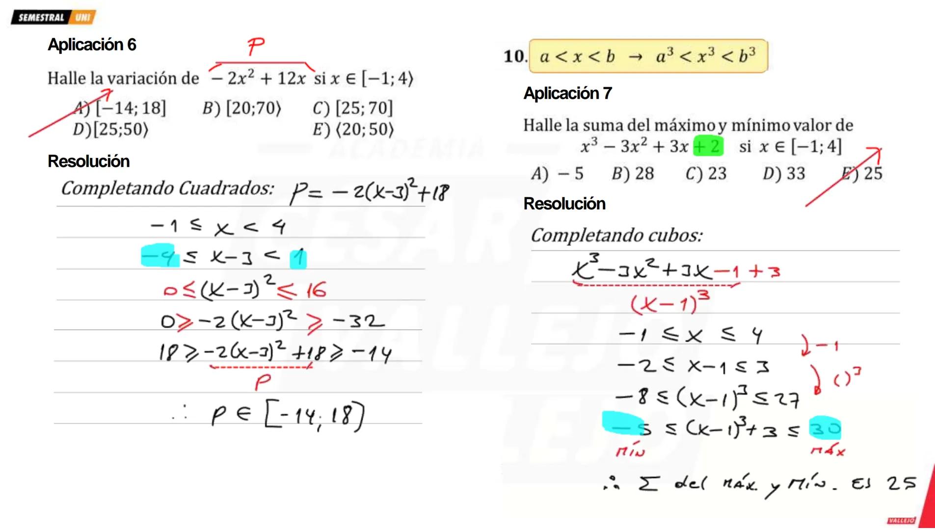 --- OCR Start ---
SEMESTRAL UNI
DESIGUALDADES
Es la comparación que se establece entre dos
números reales mediante los símbolos de la
relaci