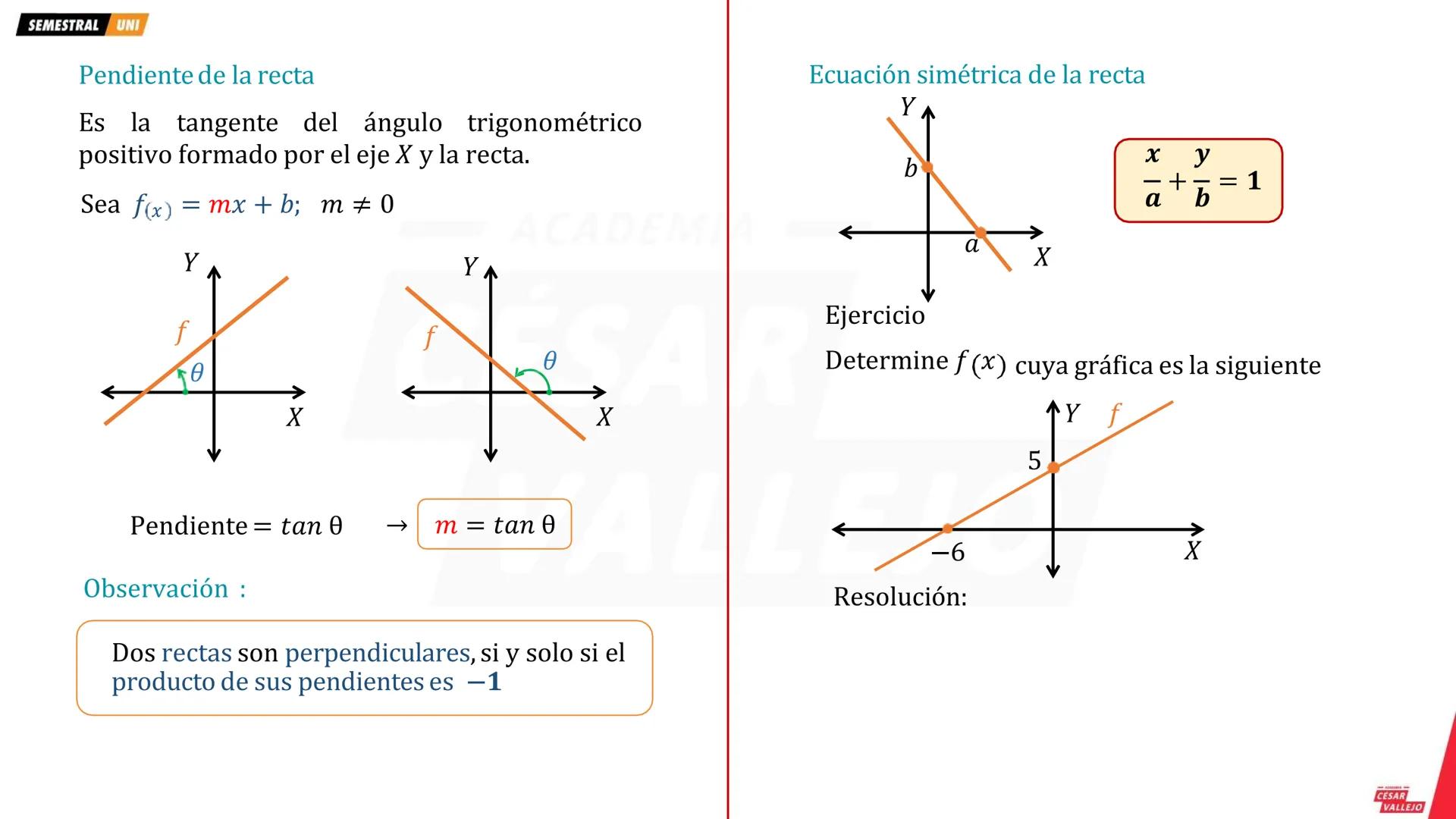SEMESTRAL UNI
FUNCIÓN
g
A
B
¿ges función?
Sean A y B conjuntos no vacíos.
1
4
La función f de A en B es un conjunto de pares
ordenados (x; y