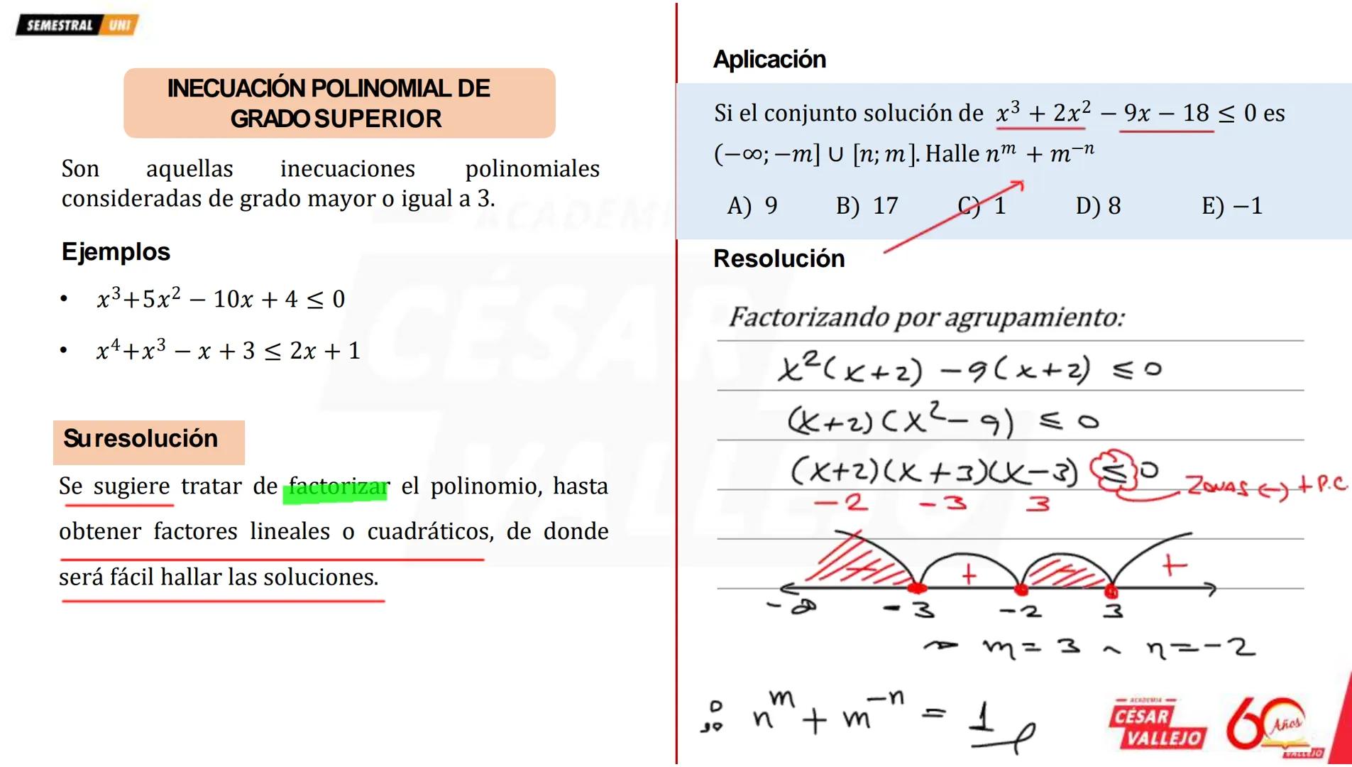 --- OCR Start ---
SEMESTRAL UNI
INECUACIÓN CUADRÁTICA
Su forma general es:
Ejemplos
•
ax² + bx + c ≥0 a ≠ 0
5x2+3x-7>0
x² - 10 ≤ 0
Resolució