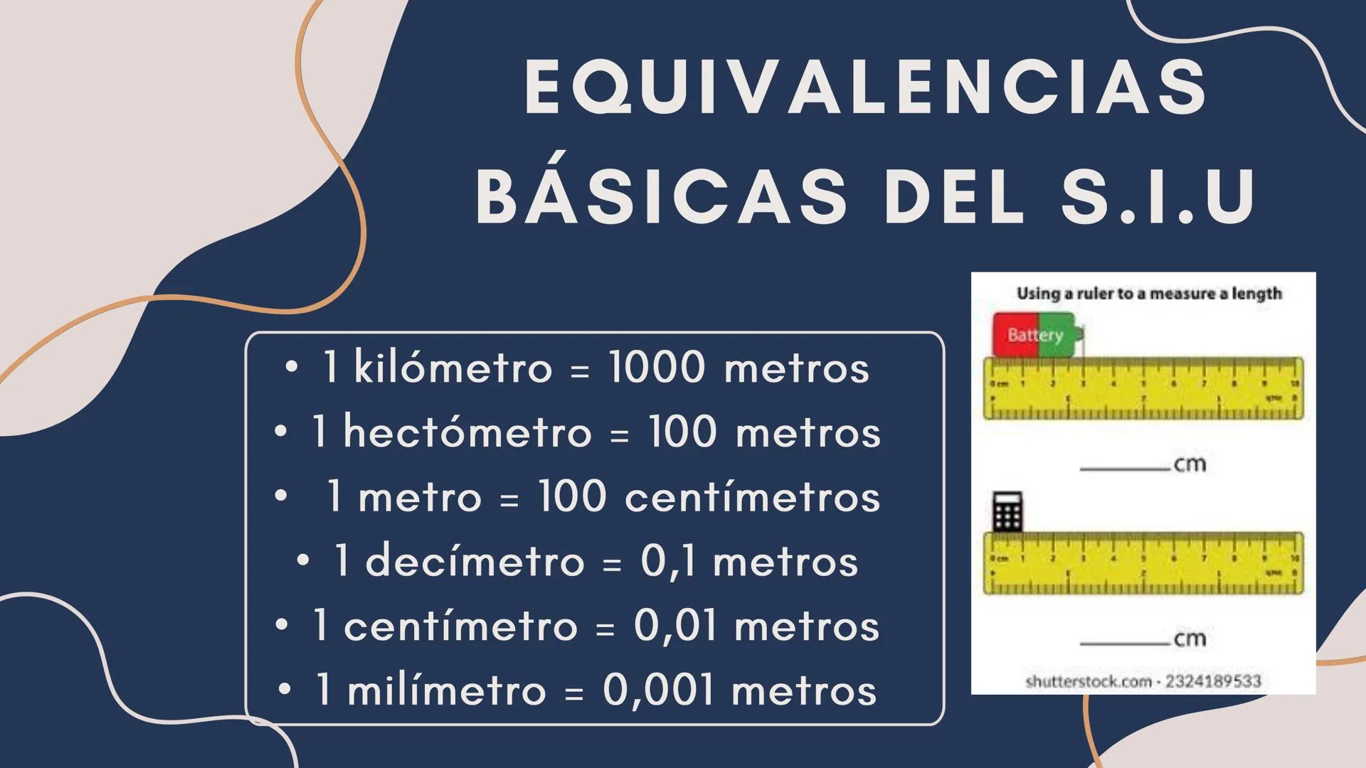 # MEDIDAS DE
# LONGITUD
NOMBRES Y APELLIDOS: Aaron Sanchez Baldeón ¿QUÉ SON LAS
MEDIDAS DE LONGITUD?
• Son unidades que se utilizan para
m