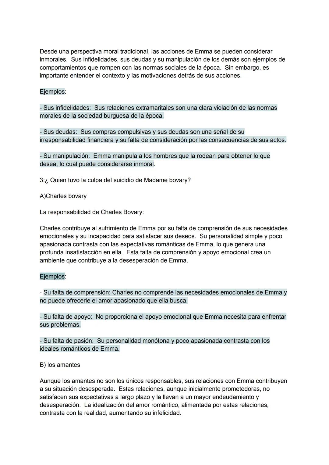 # Respuestas de la Obra
¿Por su estructura Qué tipo de novela es madame bovary?
A)Psicológica:
Psicología: Sin embargo, el realismo de Fla