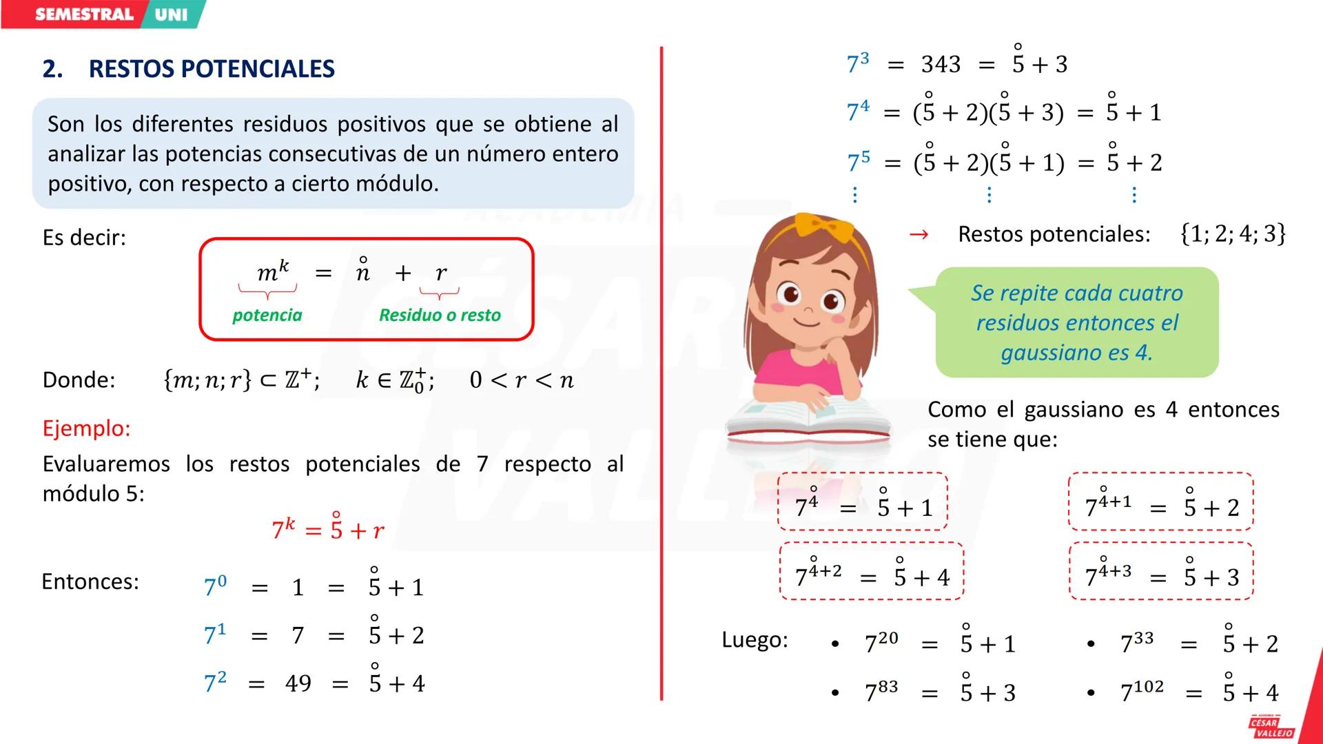SEMESTRAL UNI
1. ECUACIONES DIOFÁNTICAS
Son aquellas ecuaciones cuyas constantes son
números enteros y cuyas variables (incógnitas)
también