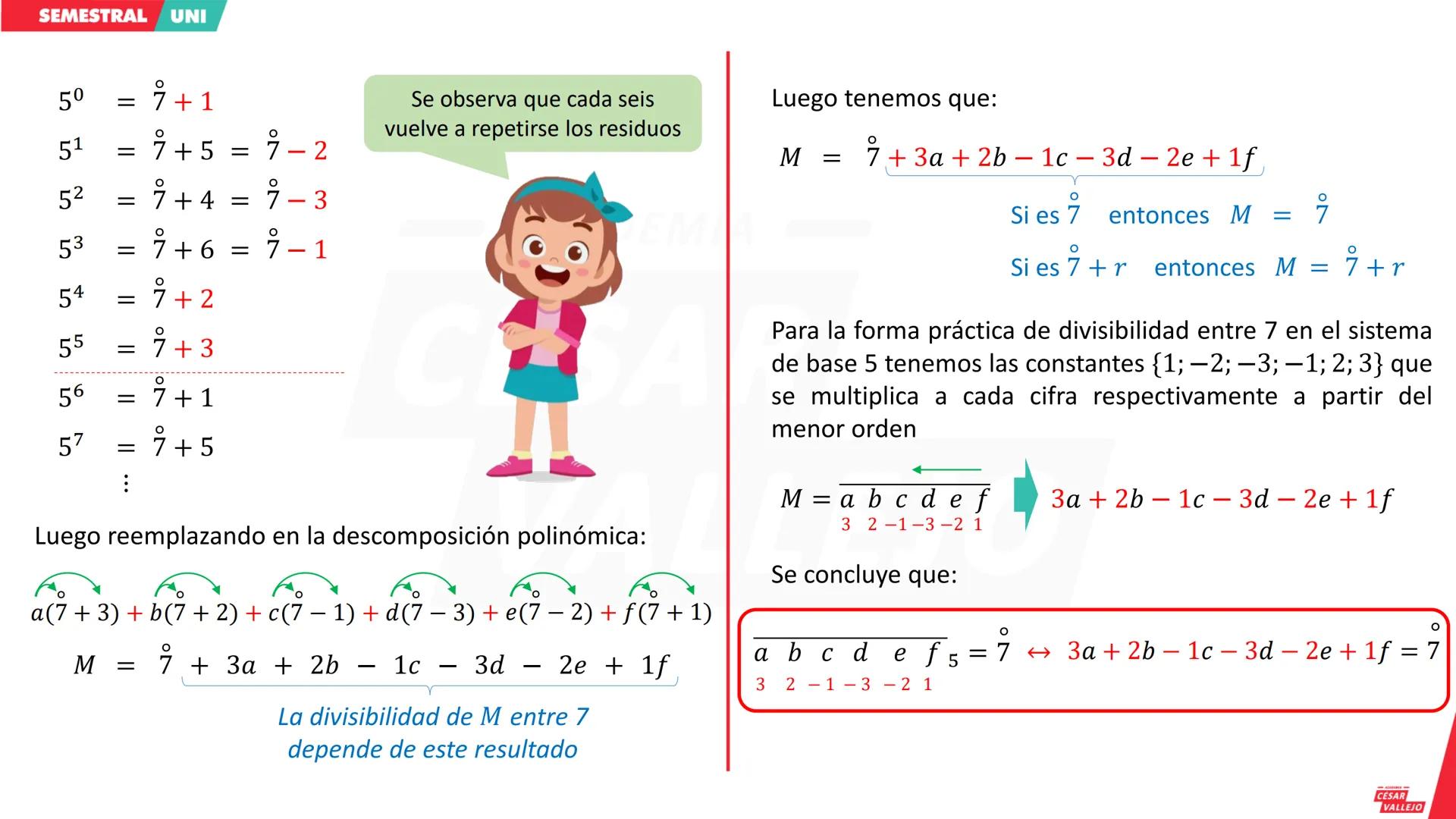 SEMESTRAL UNI
1. ECUACIONES DIOFÁNTICAS
Son aquellas ecuaciones cuyas constantes son
números enteros y cuyas variables (incógnitas)
también
