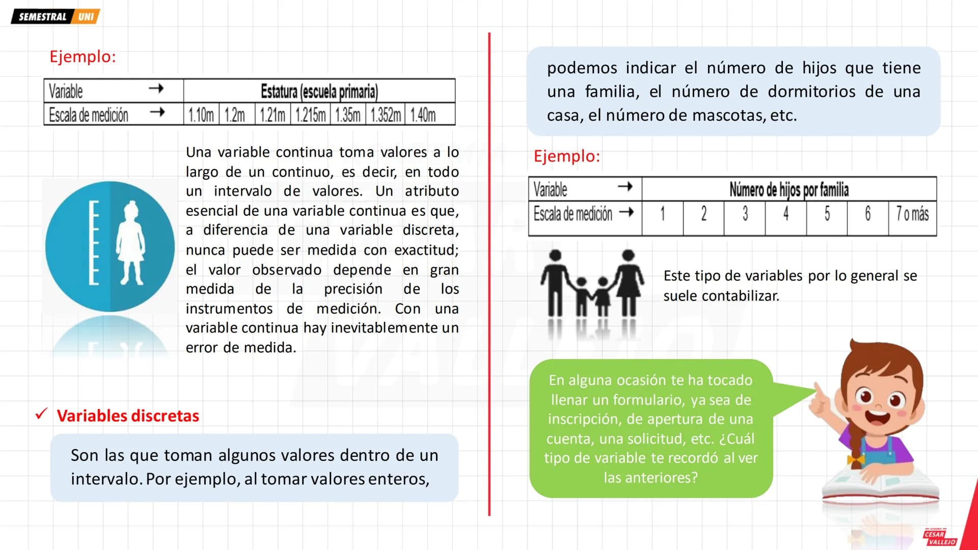SEMESTRAL UNI
1. ESTADÍSTICA DESCRIPTIVA
Es una rama de la estadística que se encarga de
recopilar, organizar y analizar la información, con