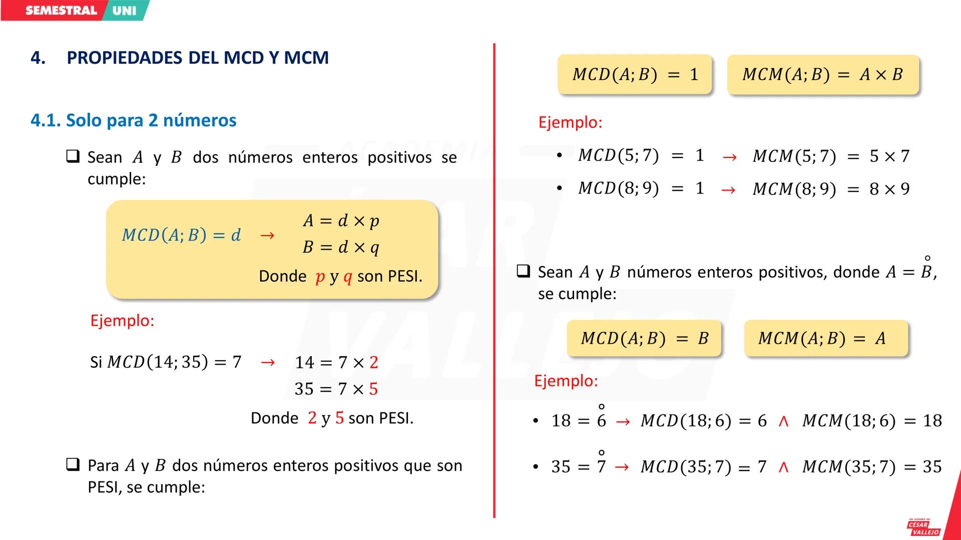 # 1. DEFINICIÓN DE MÁXIMO COMÚN DIVISOR (MCD)
Como su nombre indica, el MCD de un grupo de números, es el mayor divisor que dichos números