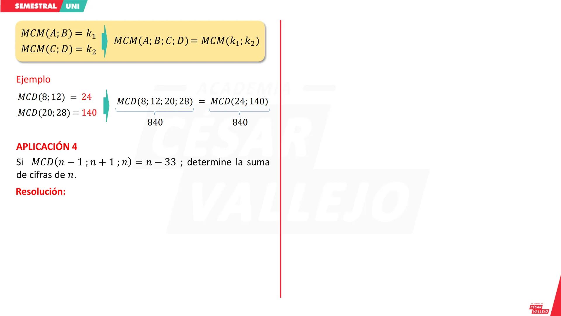 # 1. DEFINICIÓN DE MÁXIMO COMÚN DIVISOR (MCD)
Como su nombre indica, el MCD de un grupo de números, es el mayor divisor que dichos números