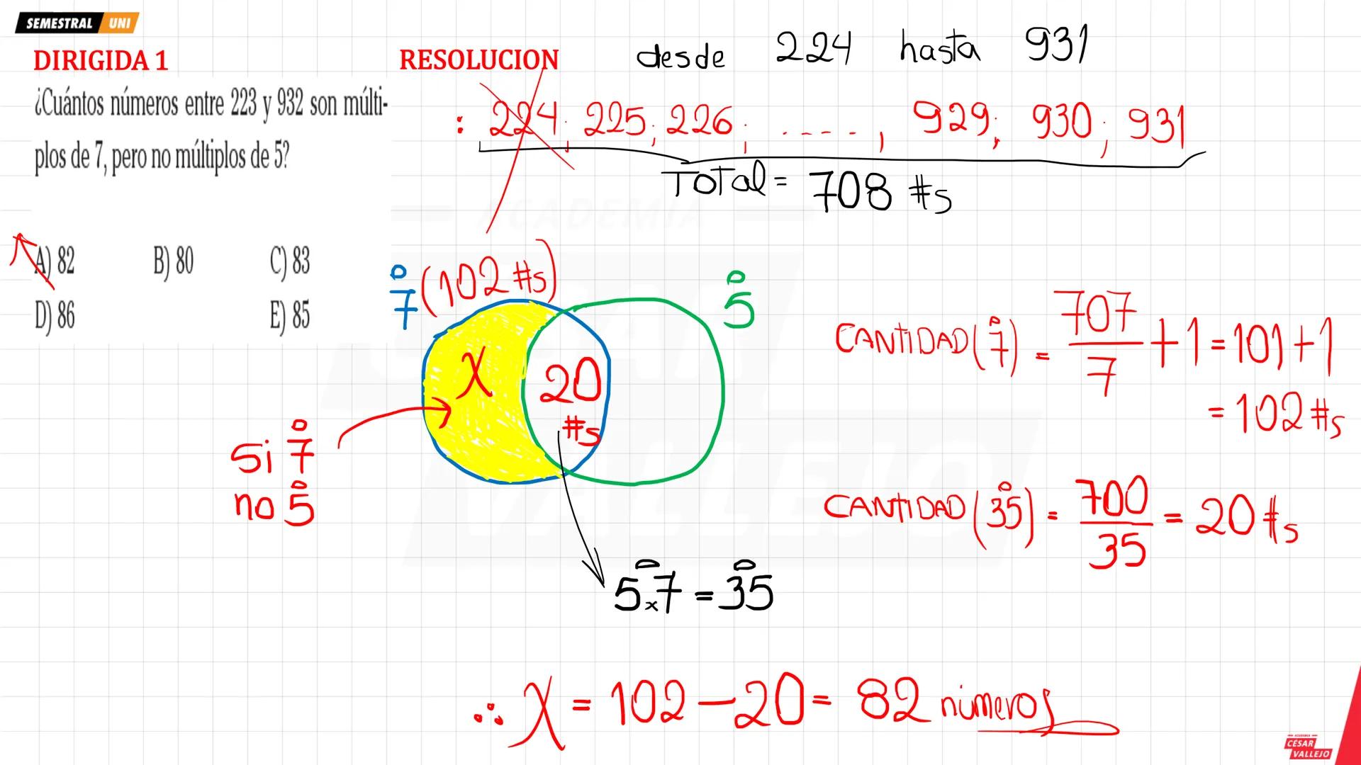 SEMESTRAL UNI
1. DIVISIBILIDAD Y MULTIPLICIDAD
2. NOTACIÓN DE LOS MÚLTIPLOS
DE UN NÚMERO
Ejemplo
357
∈ Z+
Ejemplo
35 es divisible por 7
∈ Z+