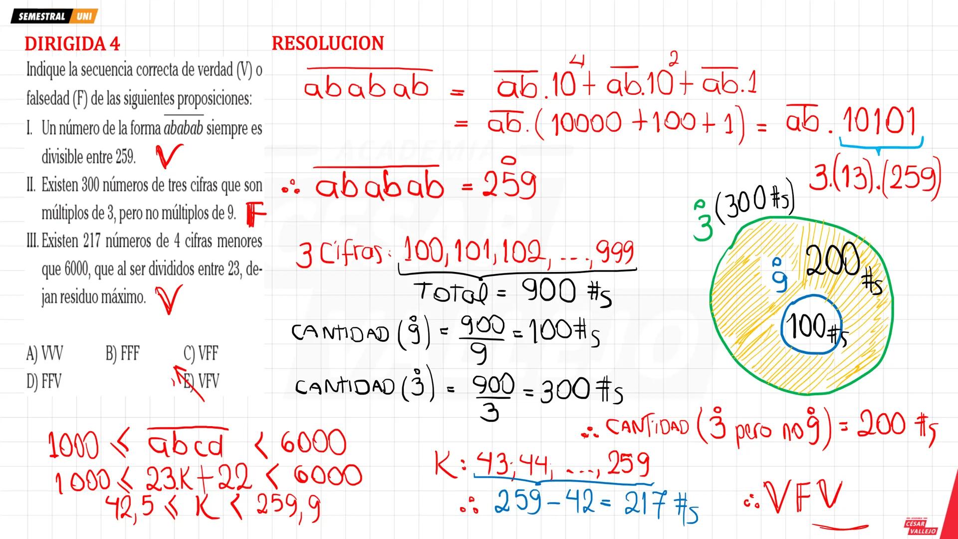 SEMESTRAL UNI
1. DIVISIBILIDAD Y MULTIPLICIDAD
2. NOTACIÓN DE LOS MÚLTIPLOS
DE UN NÚMERO
Ejemplo
357
∈ Z+
Ejemplo
35 es divisible por 7
∈ Z+