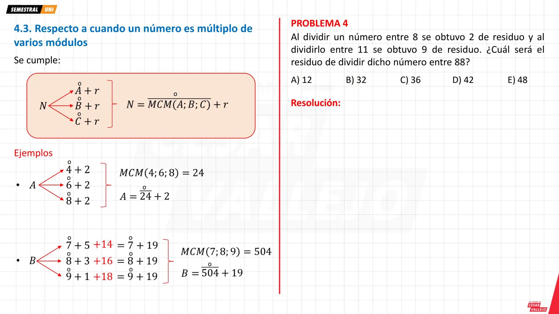 SEMESTRAL UNI
1. DIVISIBILIDAD Y MULTIPLICIDAD
2. NOTACIÓN DE LOS MÚLTIPLOS
DE UN NÚMERO
Ejemplo
357
∈ Z+
Ejemplo
35 es divisible por 7
∈ Z+